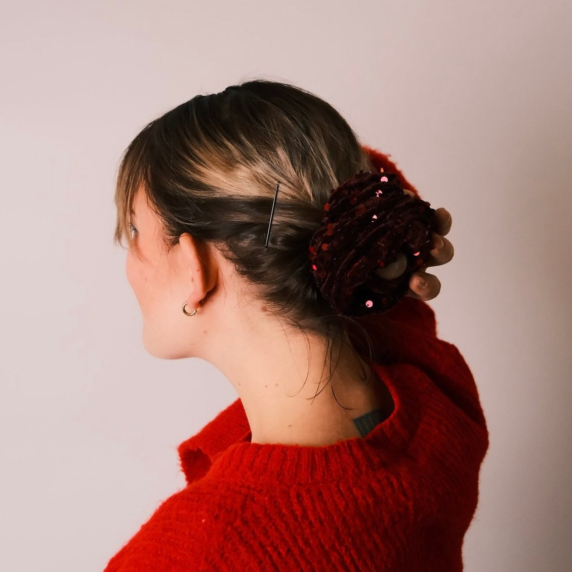 Dutti - Pailletten Weinrot Bordeaux