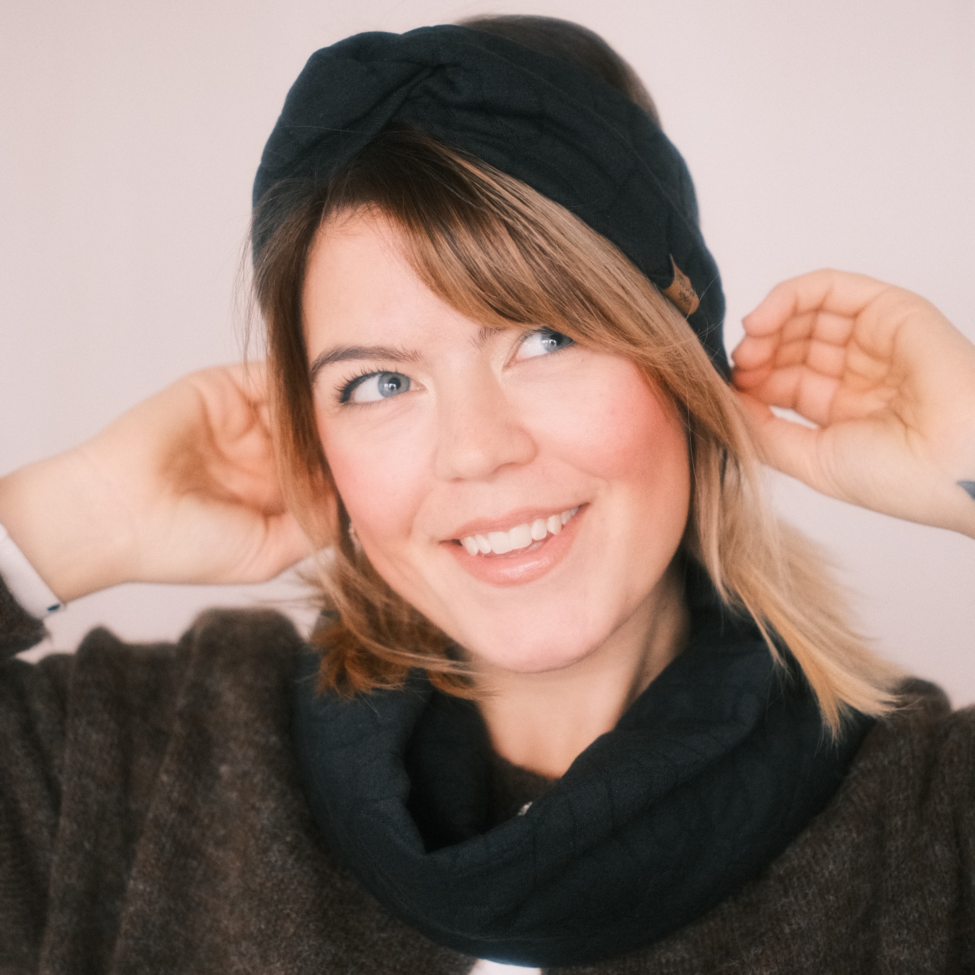 Basic Haarband - Muster Schwarz