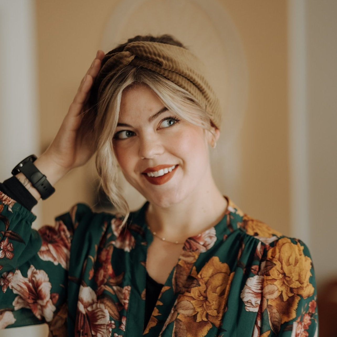 Stirnband Basic Cord Khaki