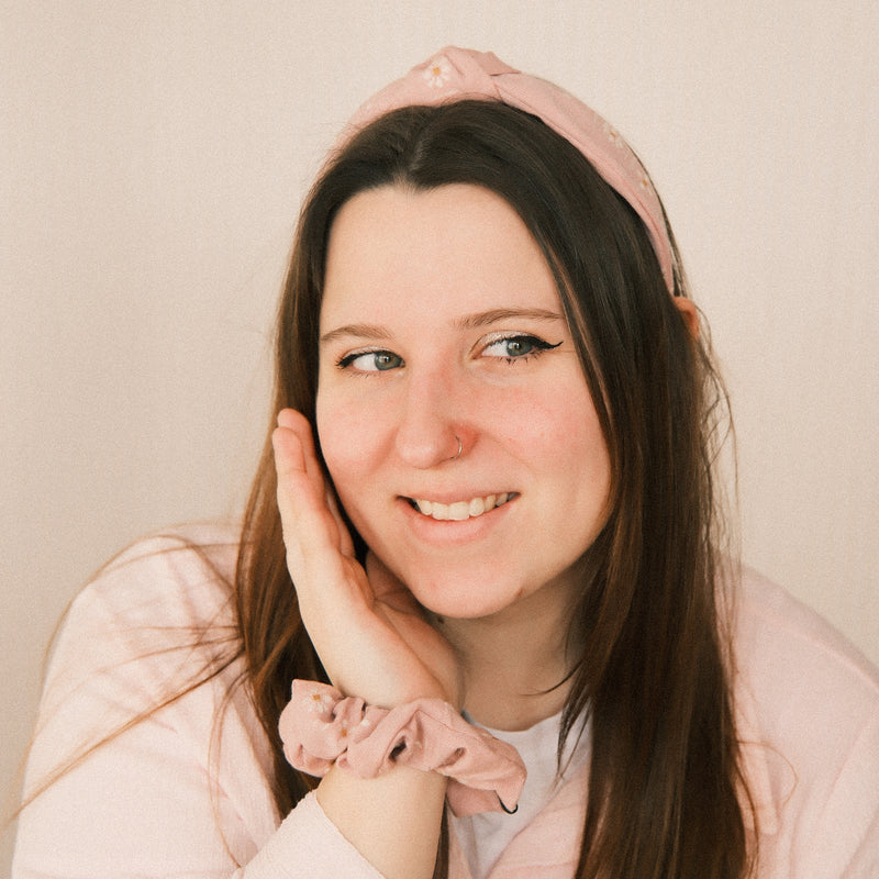 Scrunchie - Blümchen Rosa