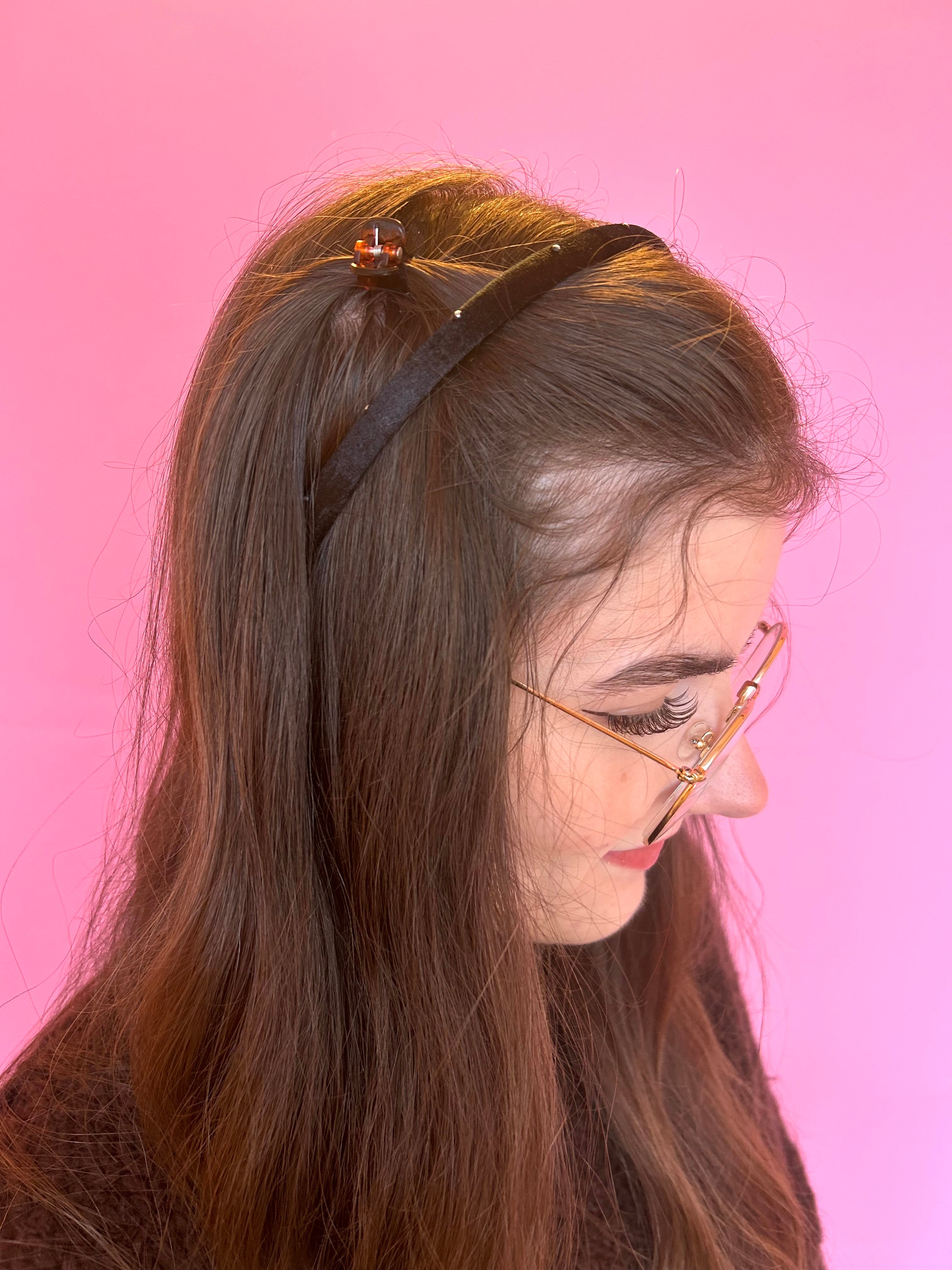 Lina - Samt Punkte Silber