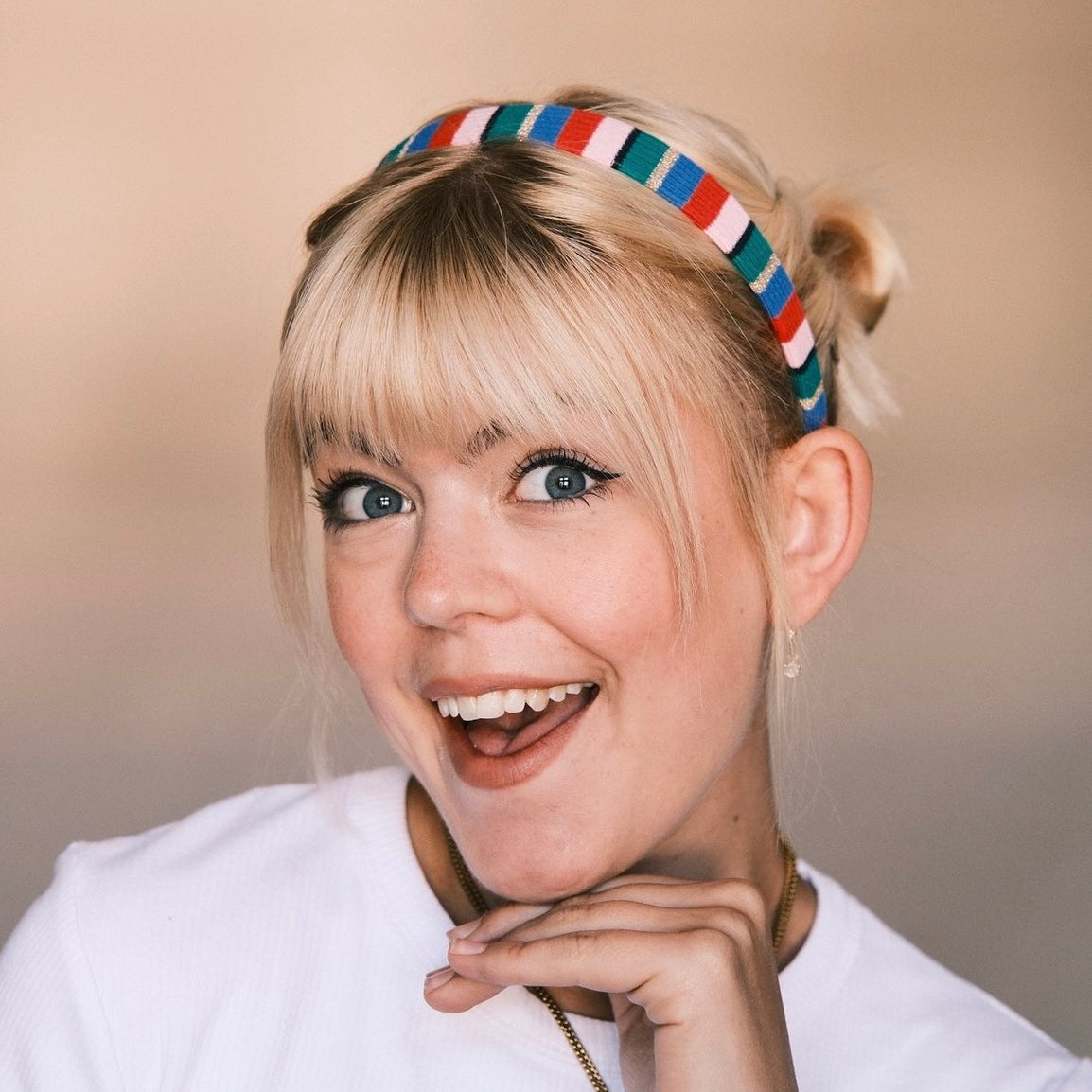 Anna - gestreift Bunt/Glitzer