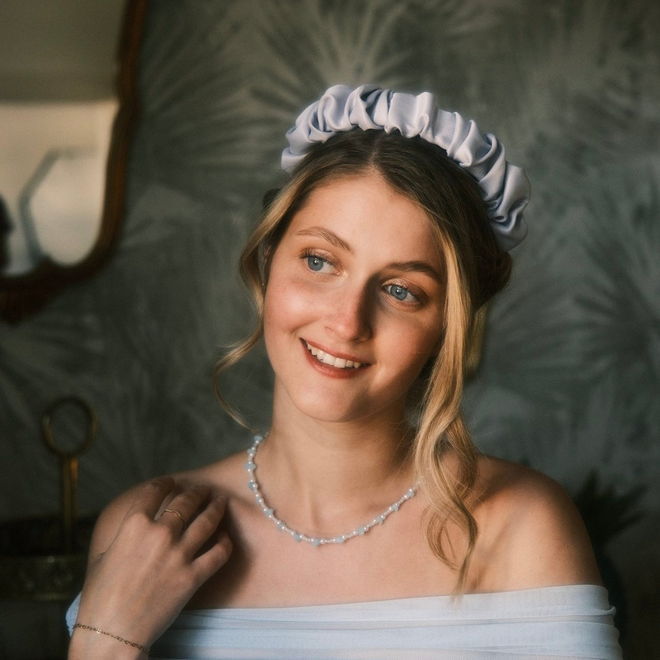 Ronja - Wedding Hellblau - Haarreif gerafft