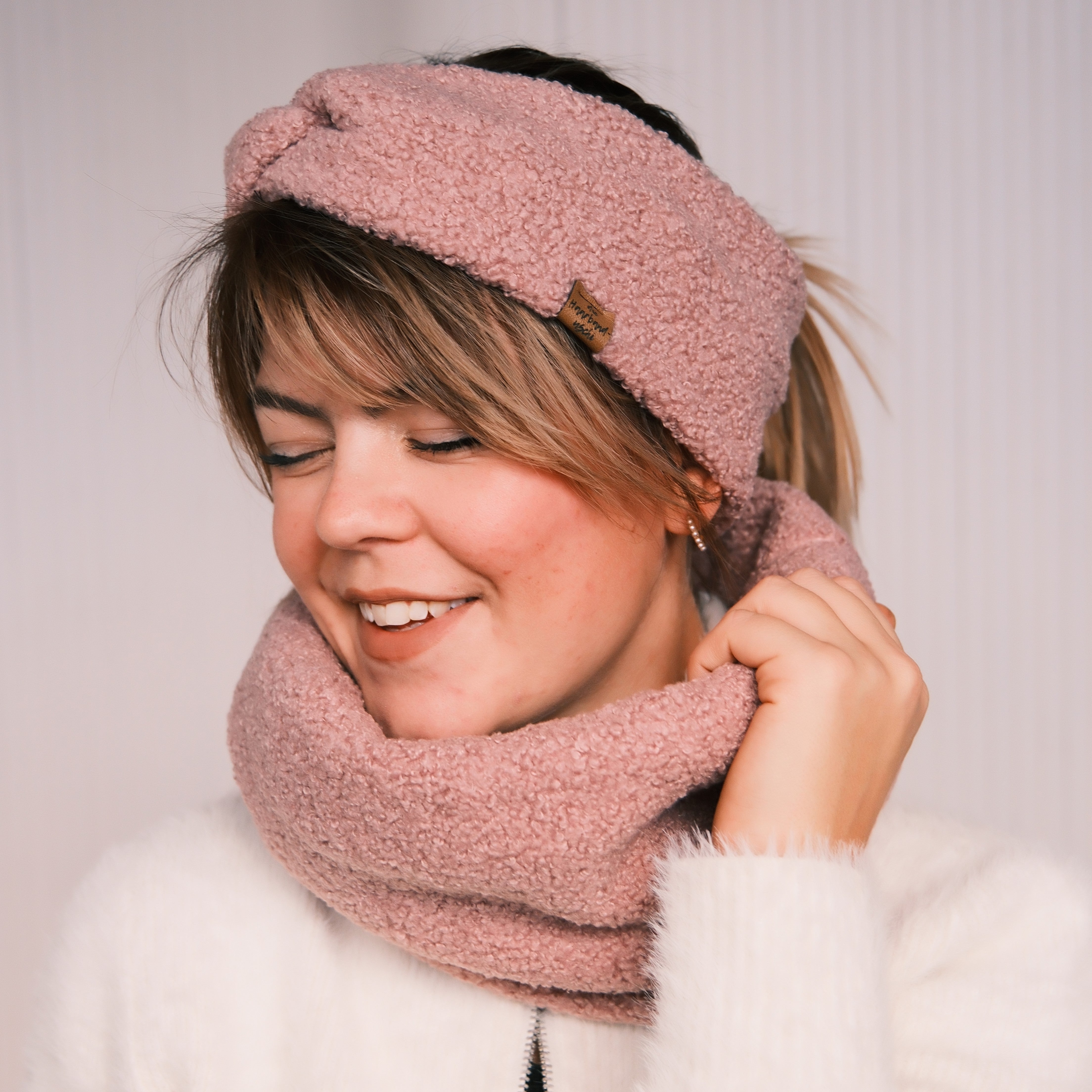 Basic Haarband - Teddy Frozen Rosé