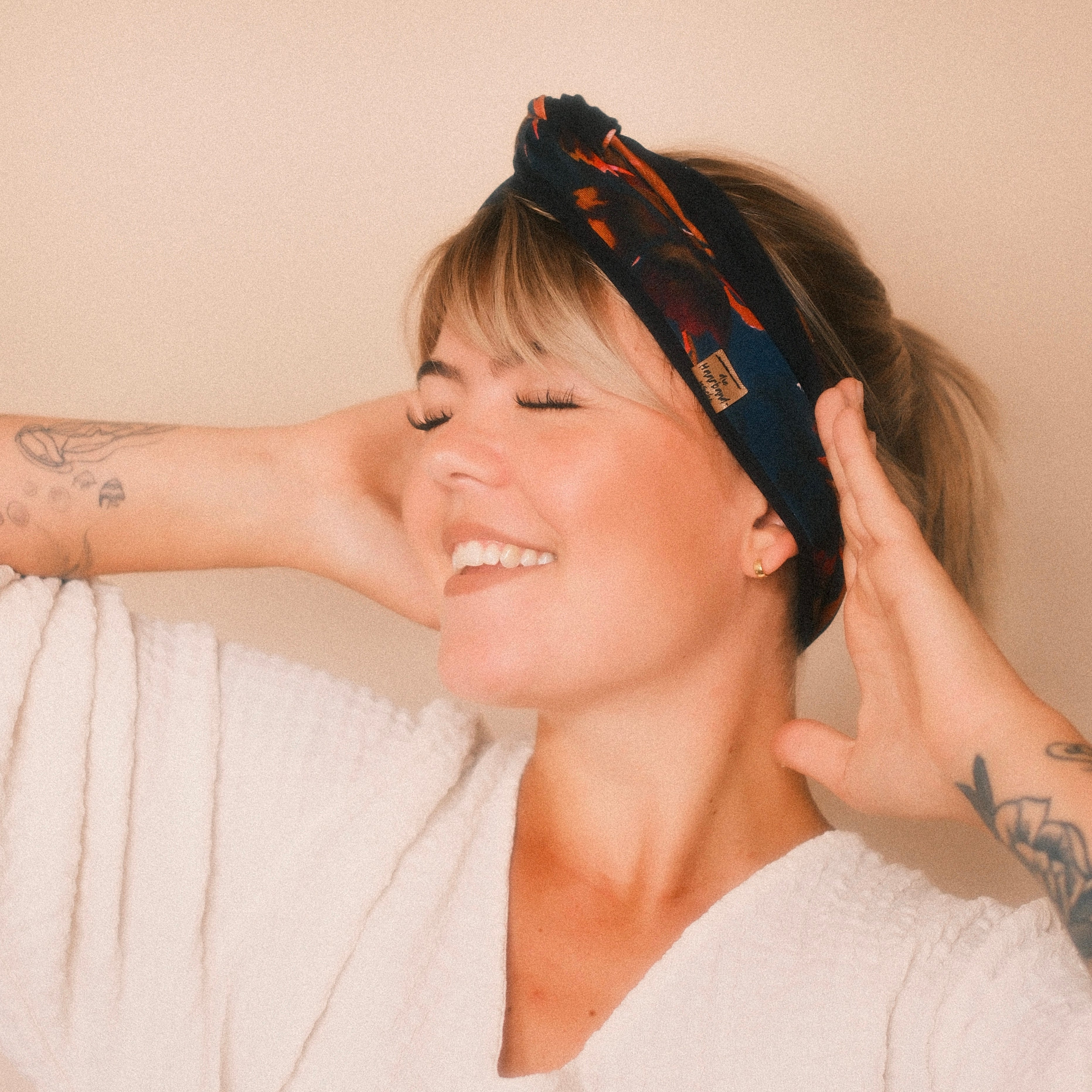 Drahthaarband schmal - Herbstzauber Dunkelblau