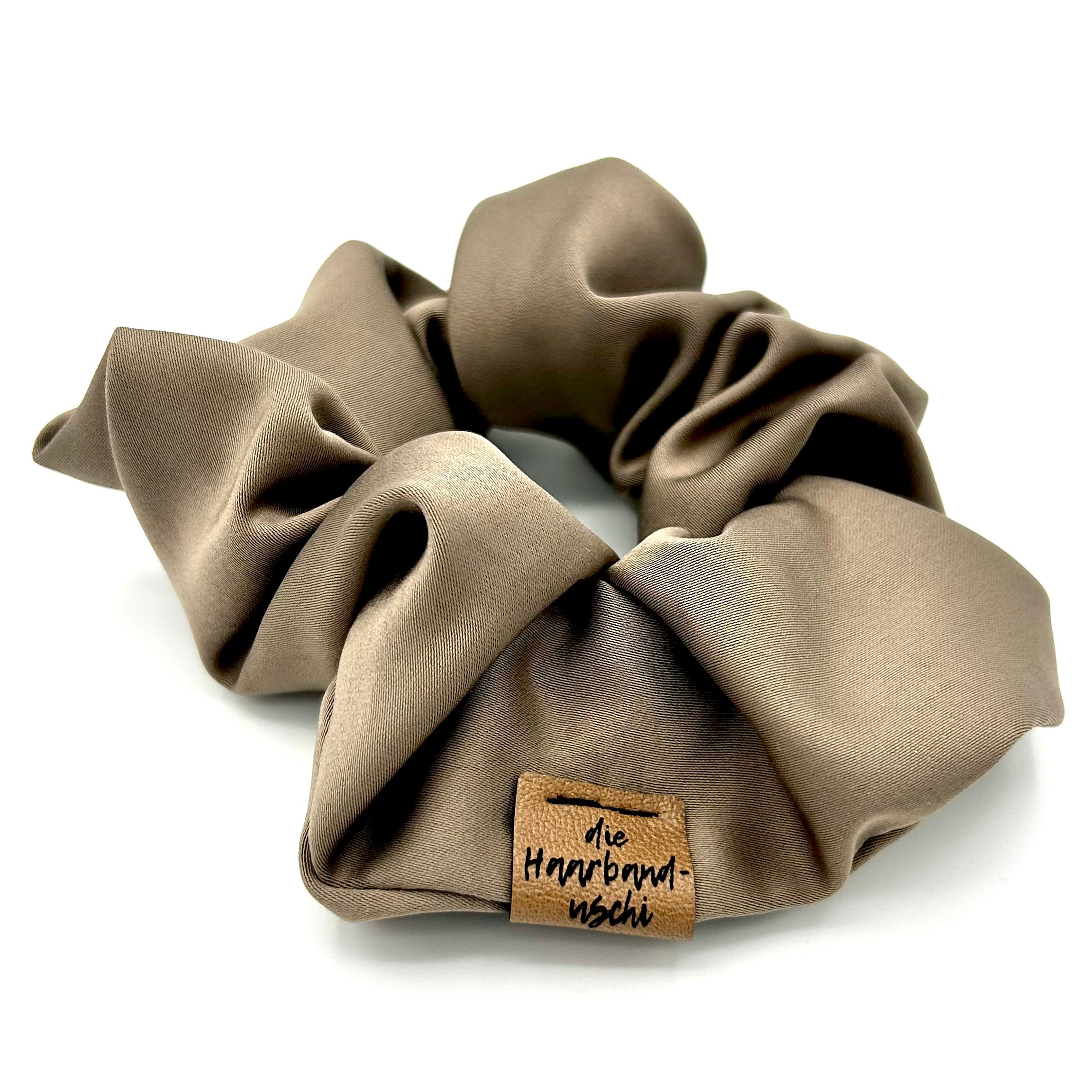 Scrunchie Satin Braun