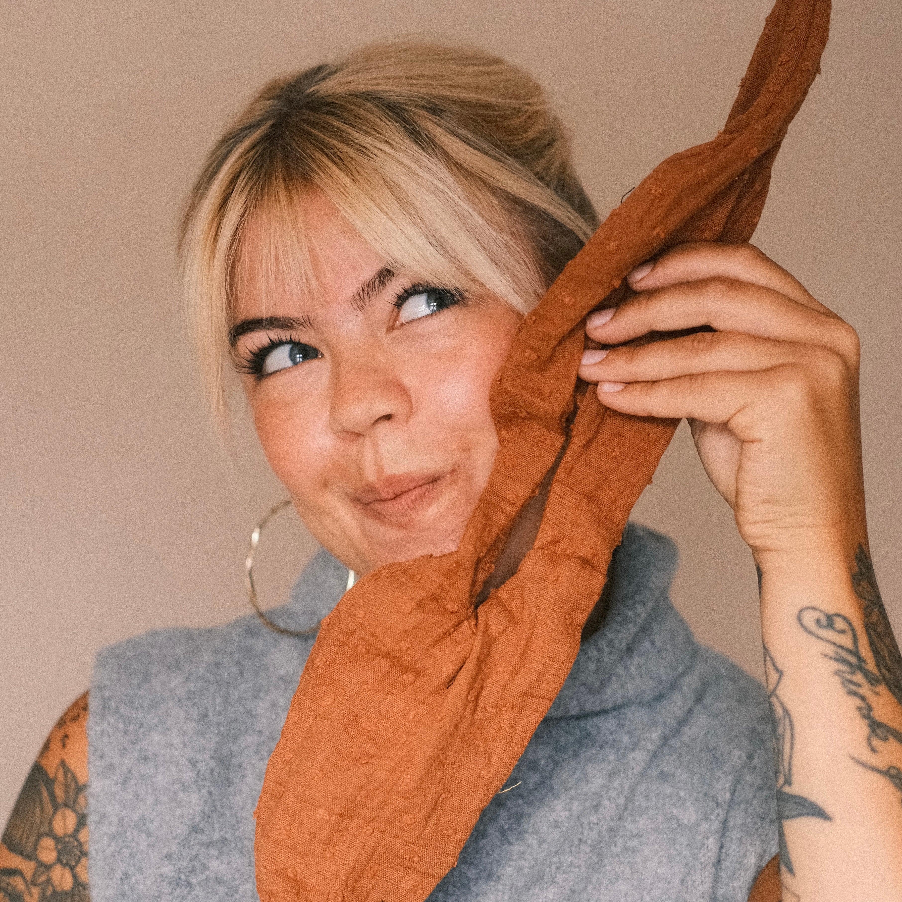 Dutti Musselin Dots Braun