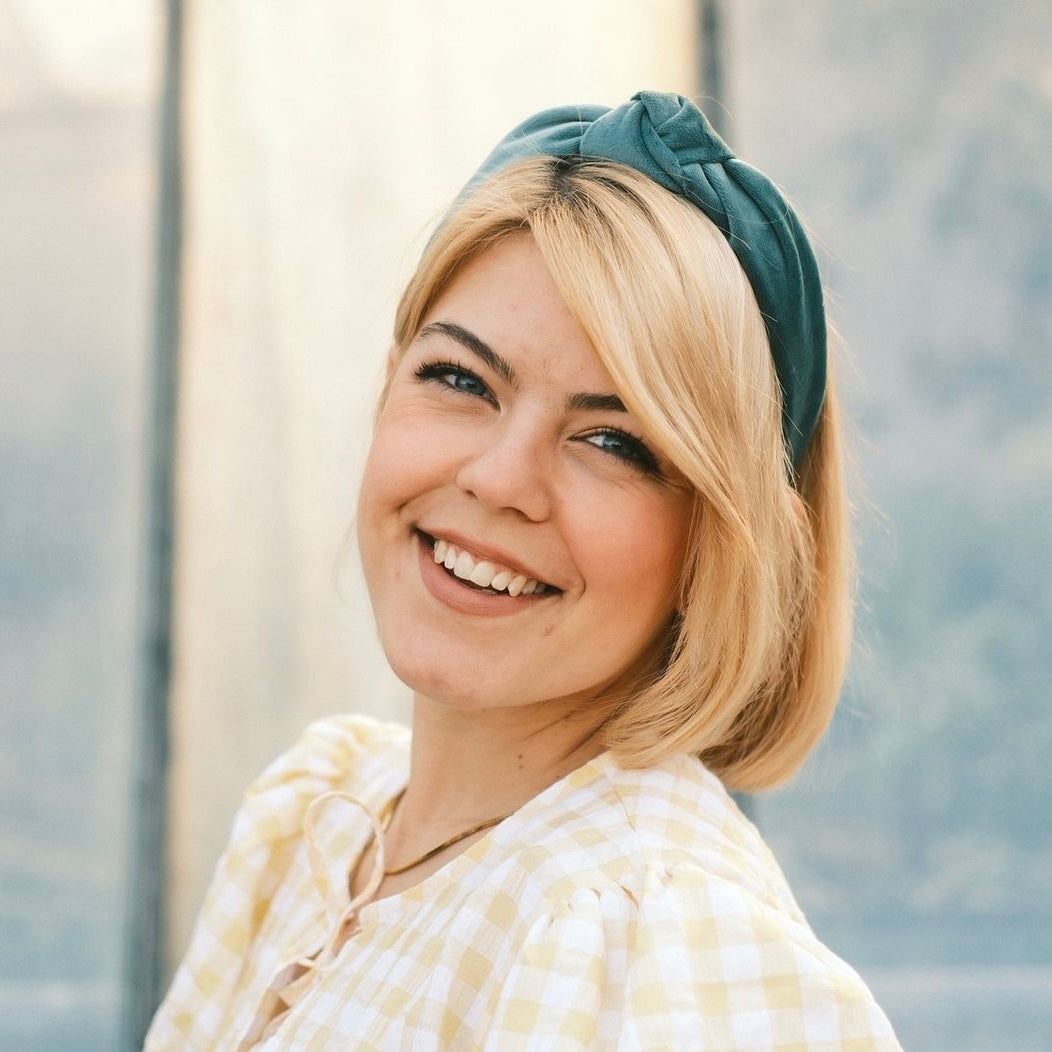 Elli - Paradiestürkis Haarreif Knoten