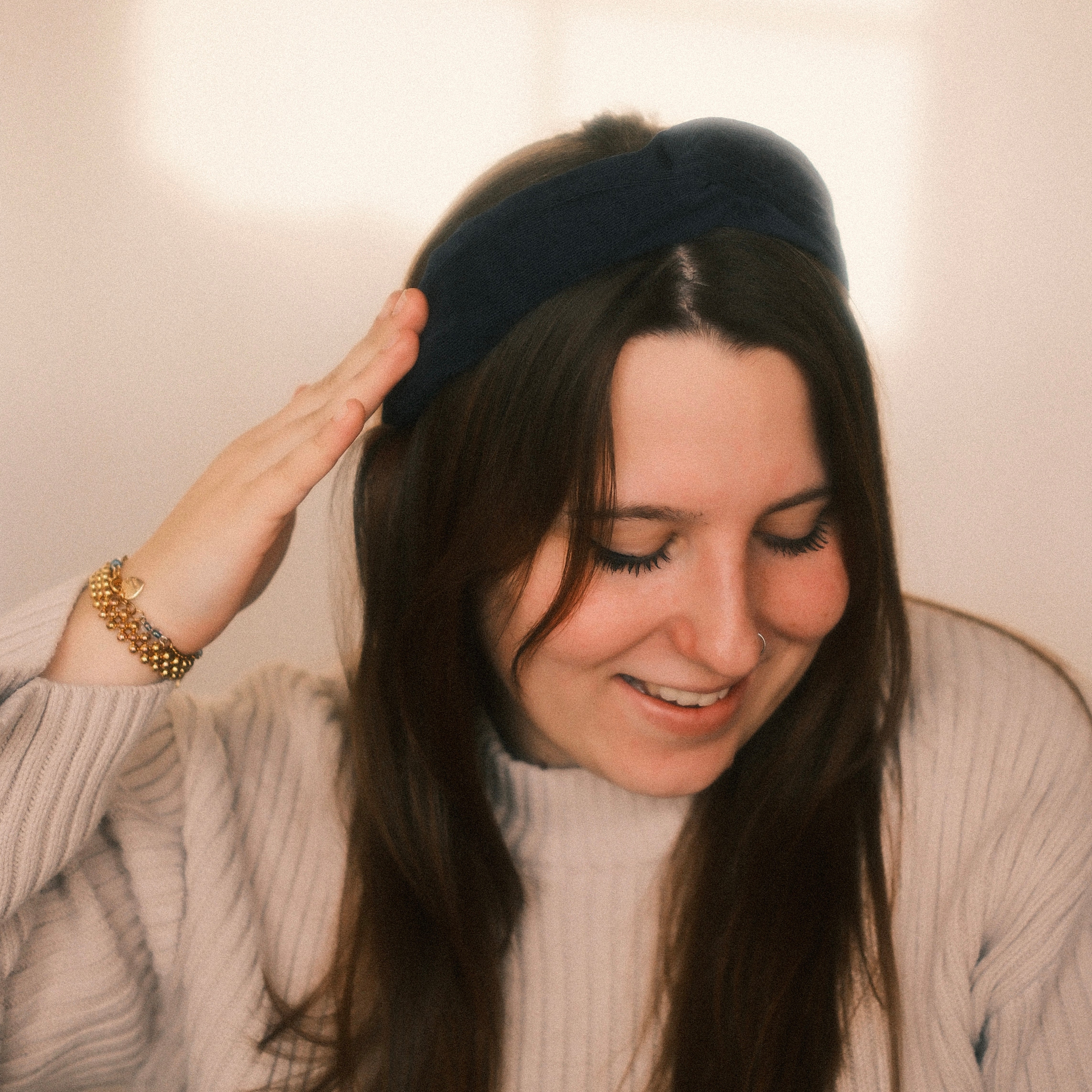 Viky Haarreif - Feincord Dunkelblau