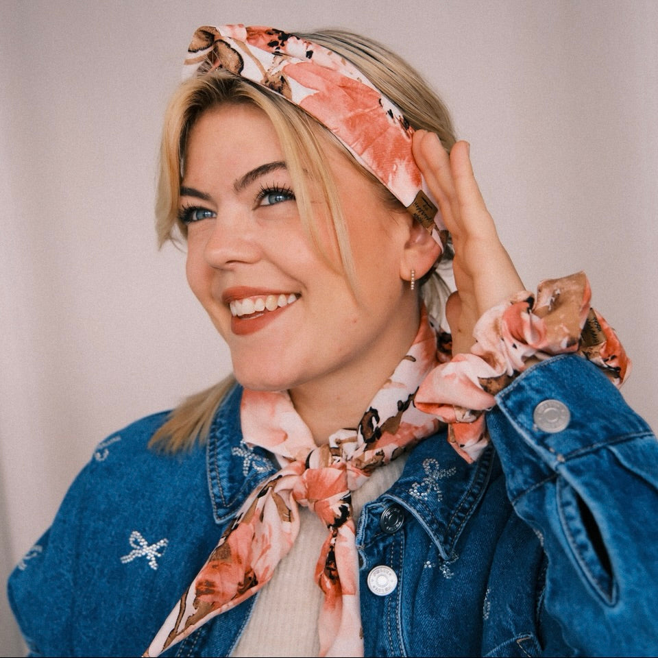 Big Scrunchie - Aquarelle Blüte