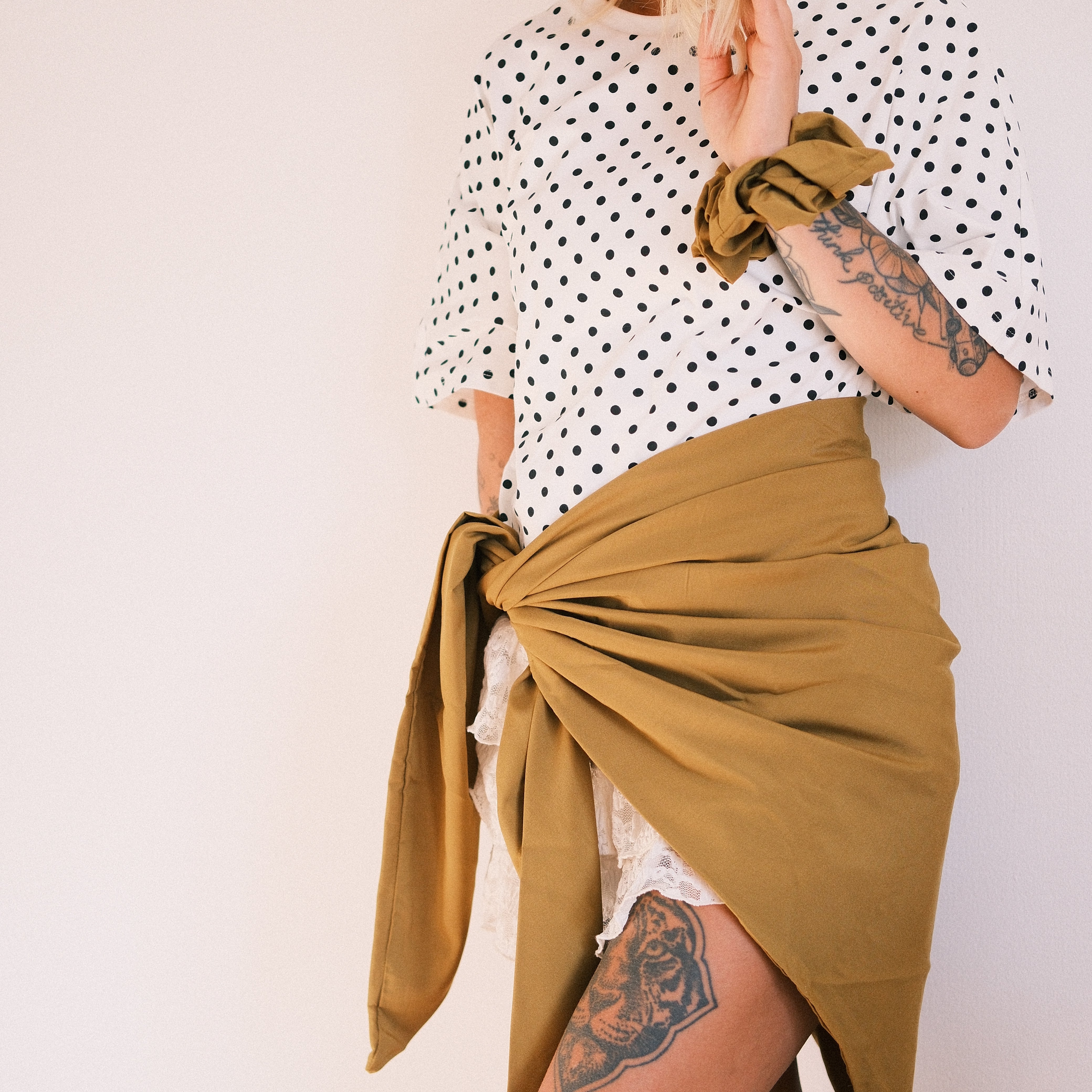 XXL Dreieckstuch  - soft touch Olivegrün