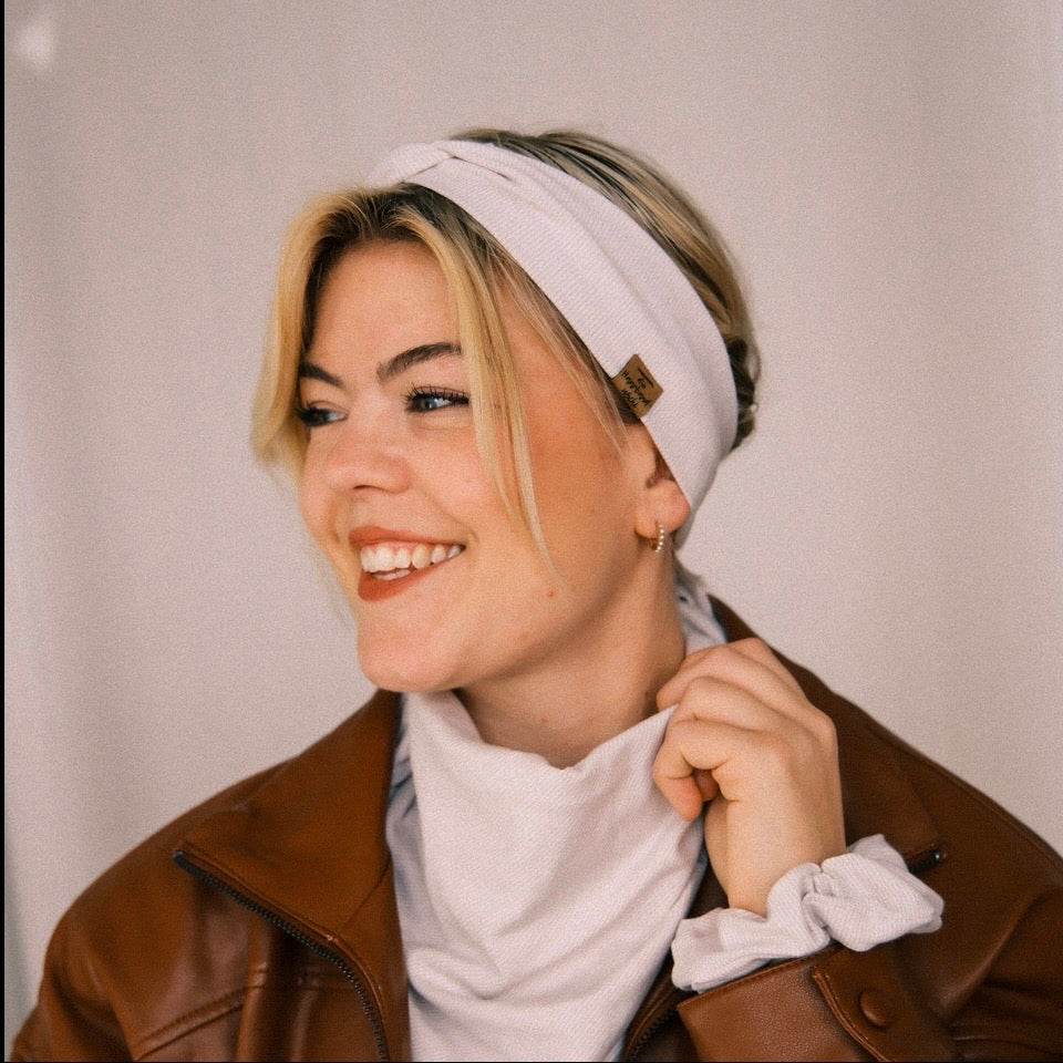 Bandana - gestreift Beige