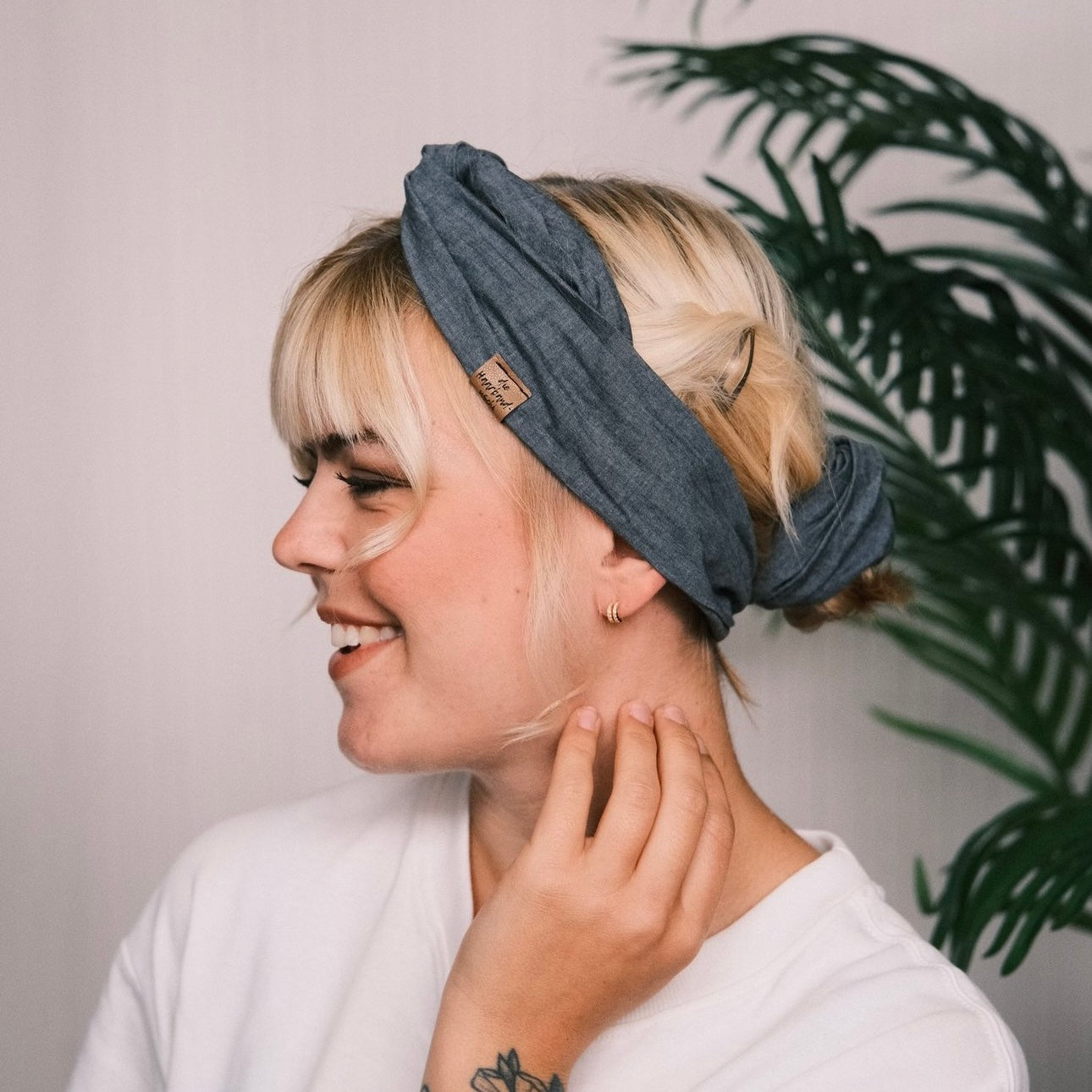 Drahthaarband Jeans Grau