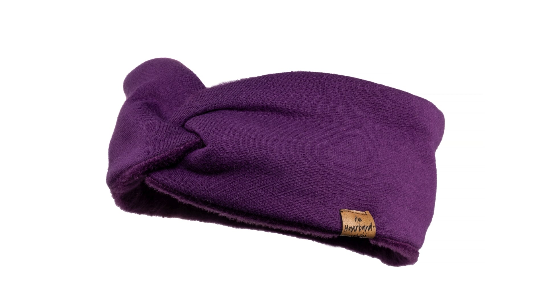 Stirnband Basic gefüttert Lila