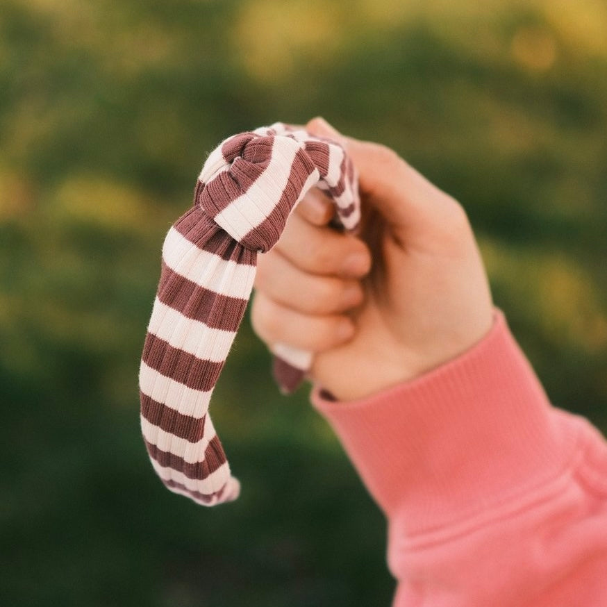 Lilly - gestreift Altrosa