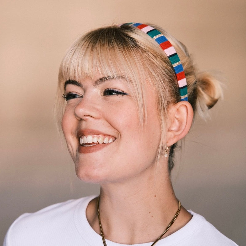Anna - gestreift Bunt/Glitzer
