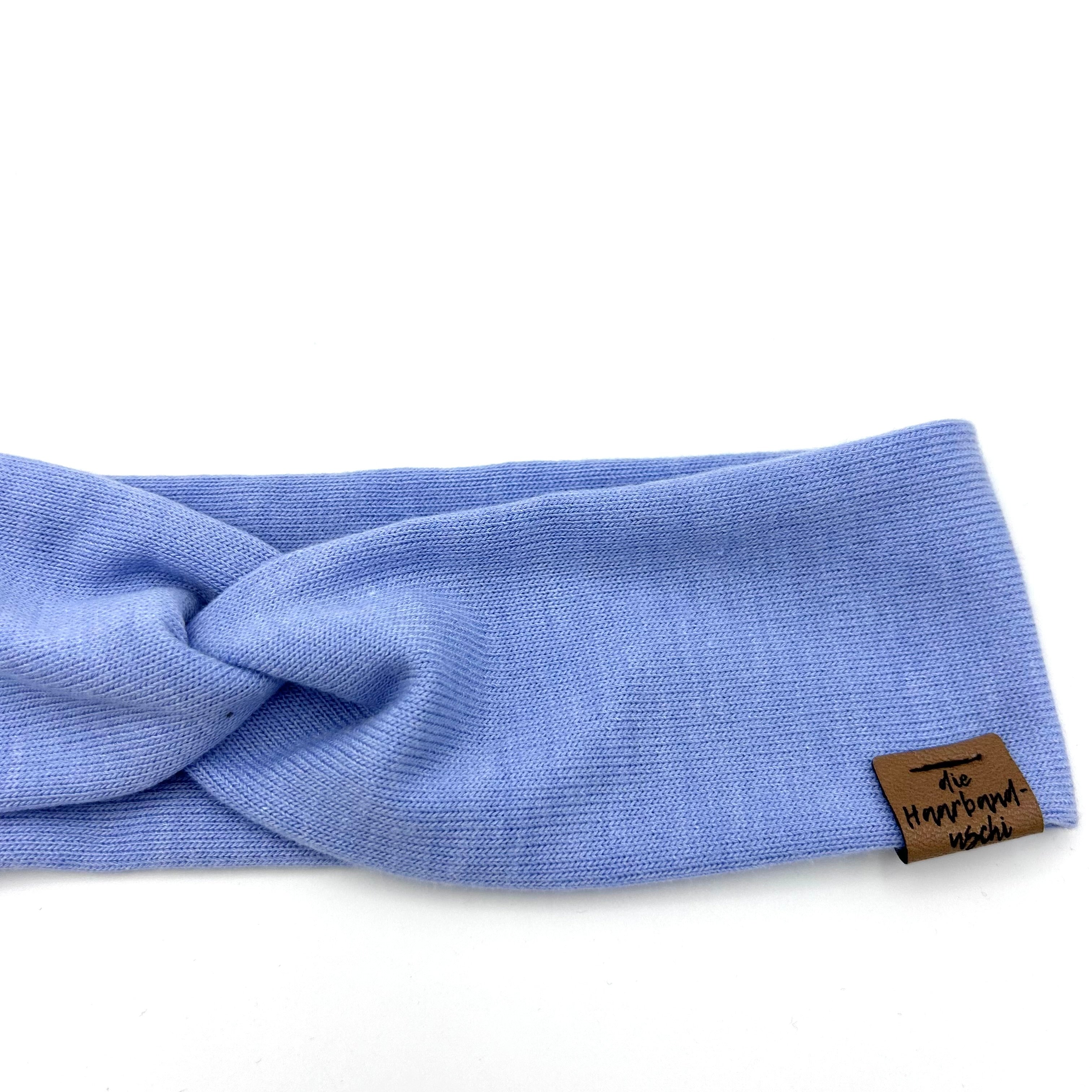Basic Haarband - Feinstrick Blau