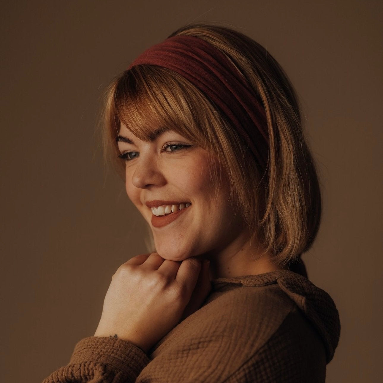 Drahthaarband Musselin rosé