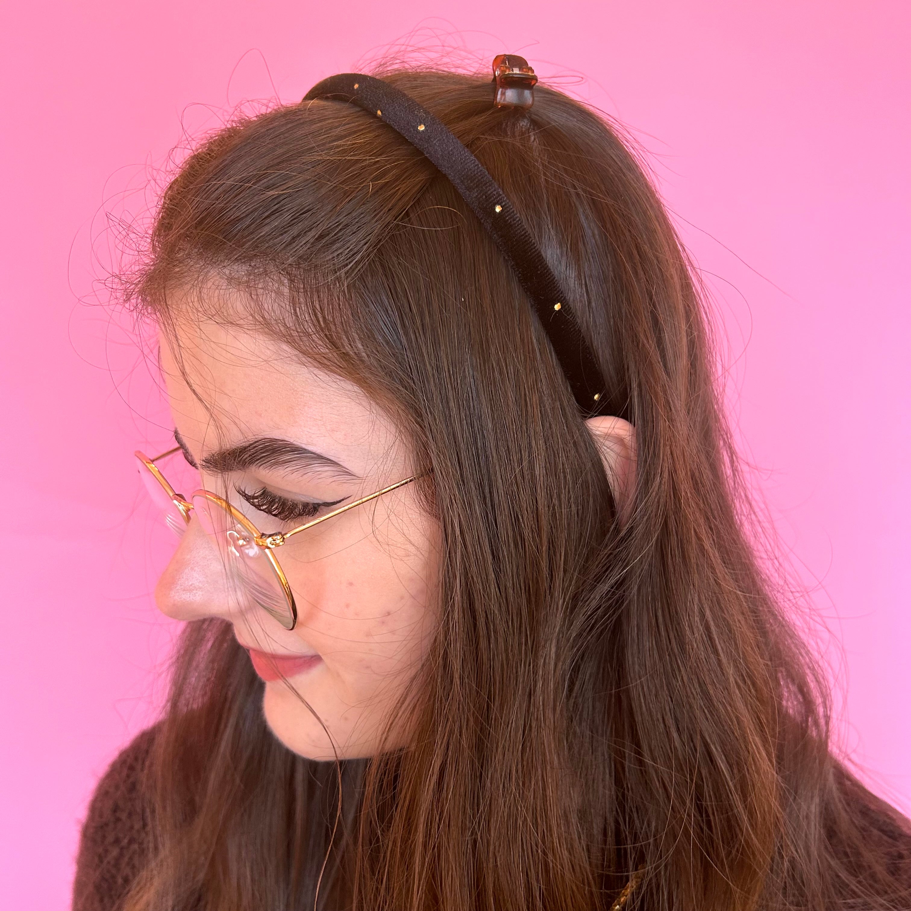 Lina - Samt Punkte Gold