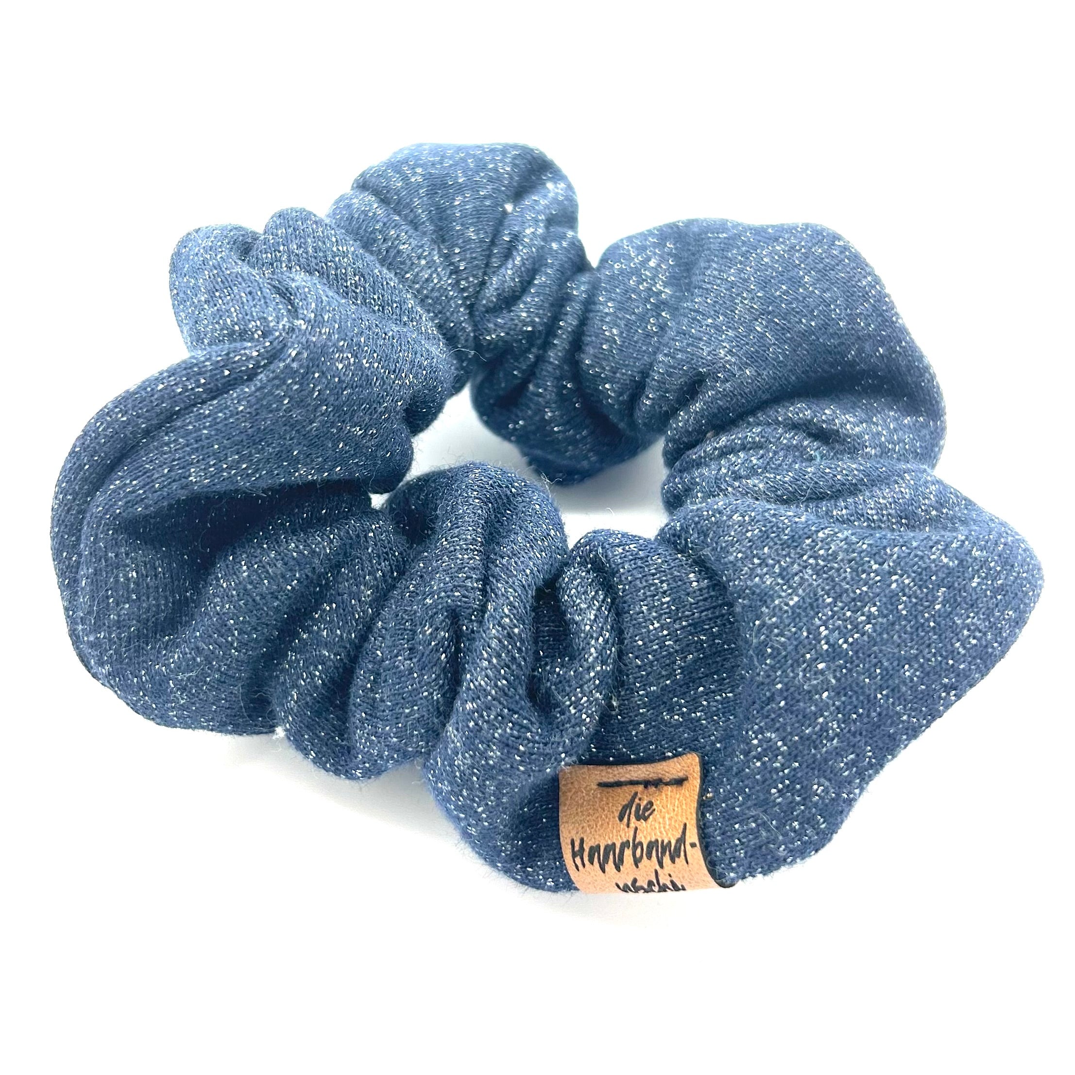 Scrunchie - Glitzer Dunkelblau
