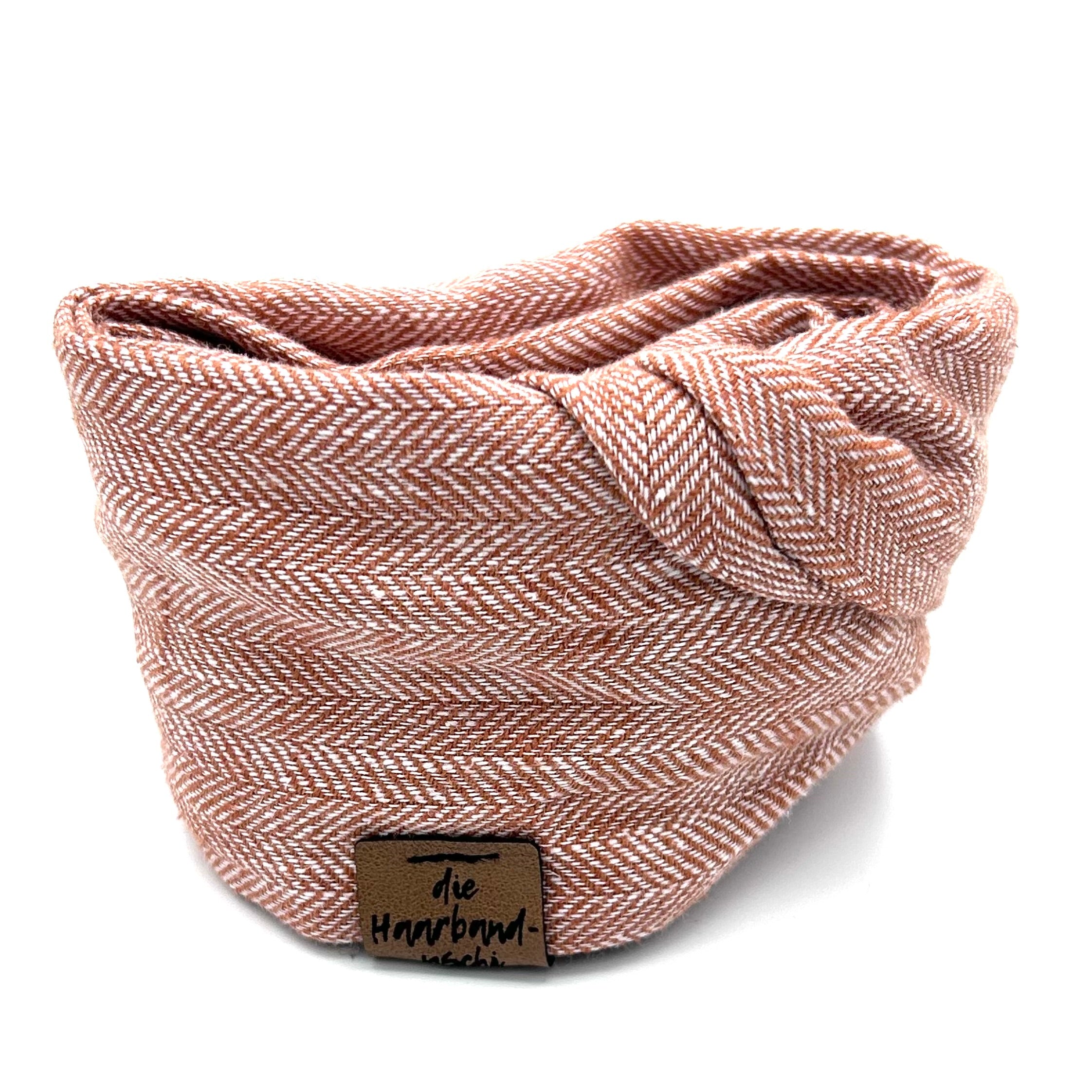 Drahthaarband schmal - Fischgräten Rostorange