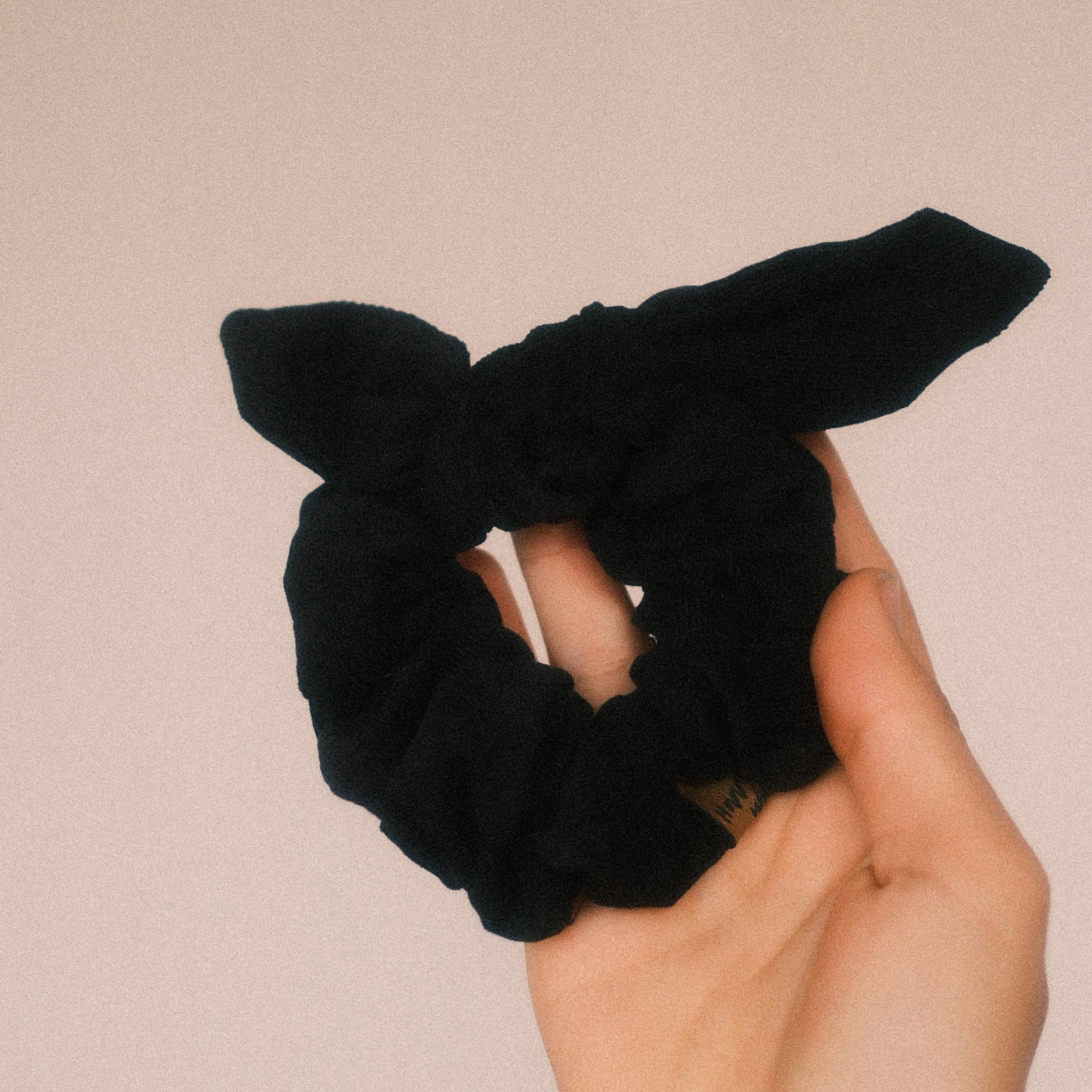 Scrunchie - Feincord Schwarz