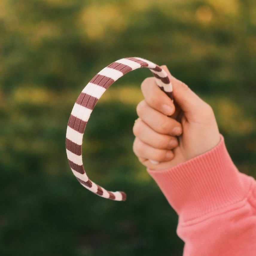 Anna - gestreift Altrosa