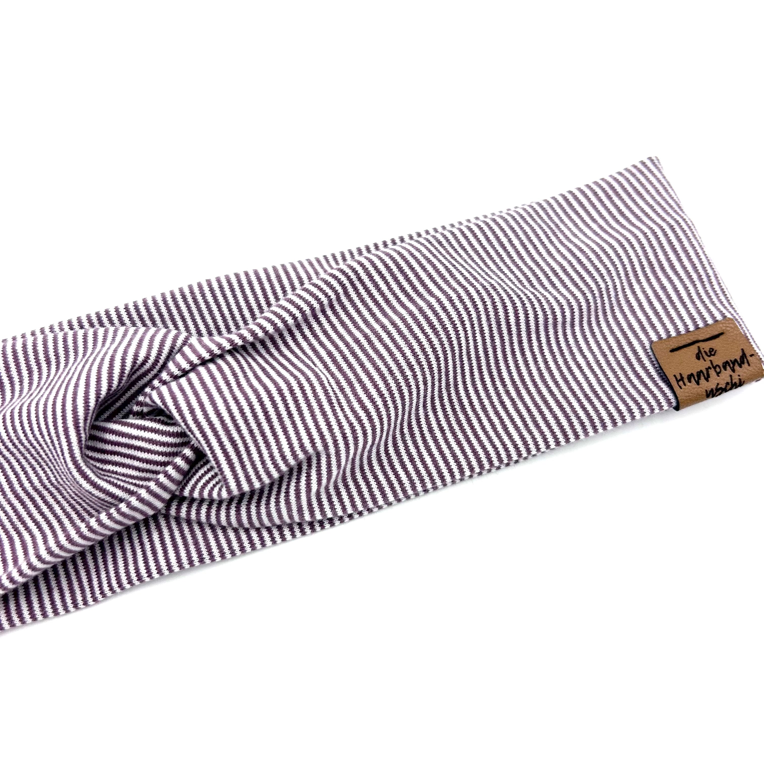 Basic Haarband - gestreift Beere