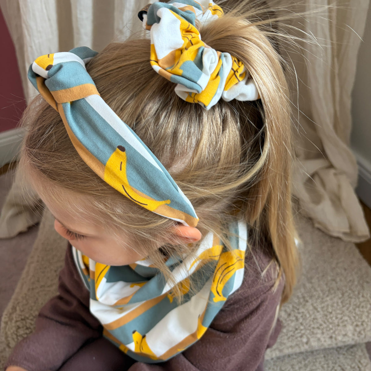 Scrunchie – Banana Streifen