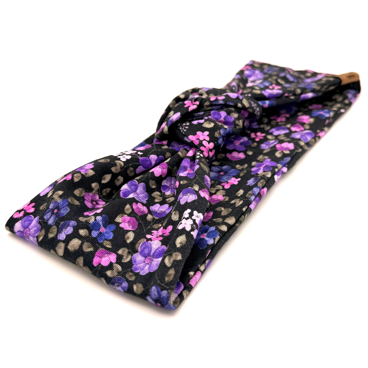 Haarband Knoten - Blumenkranz Lila Schwarz