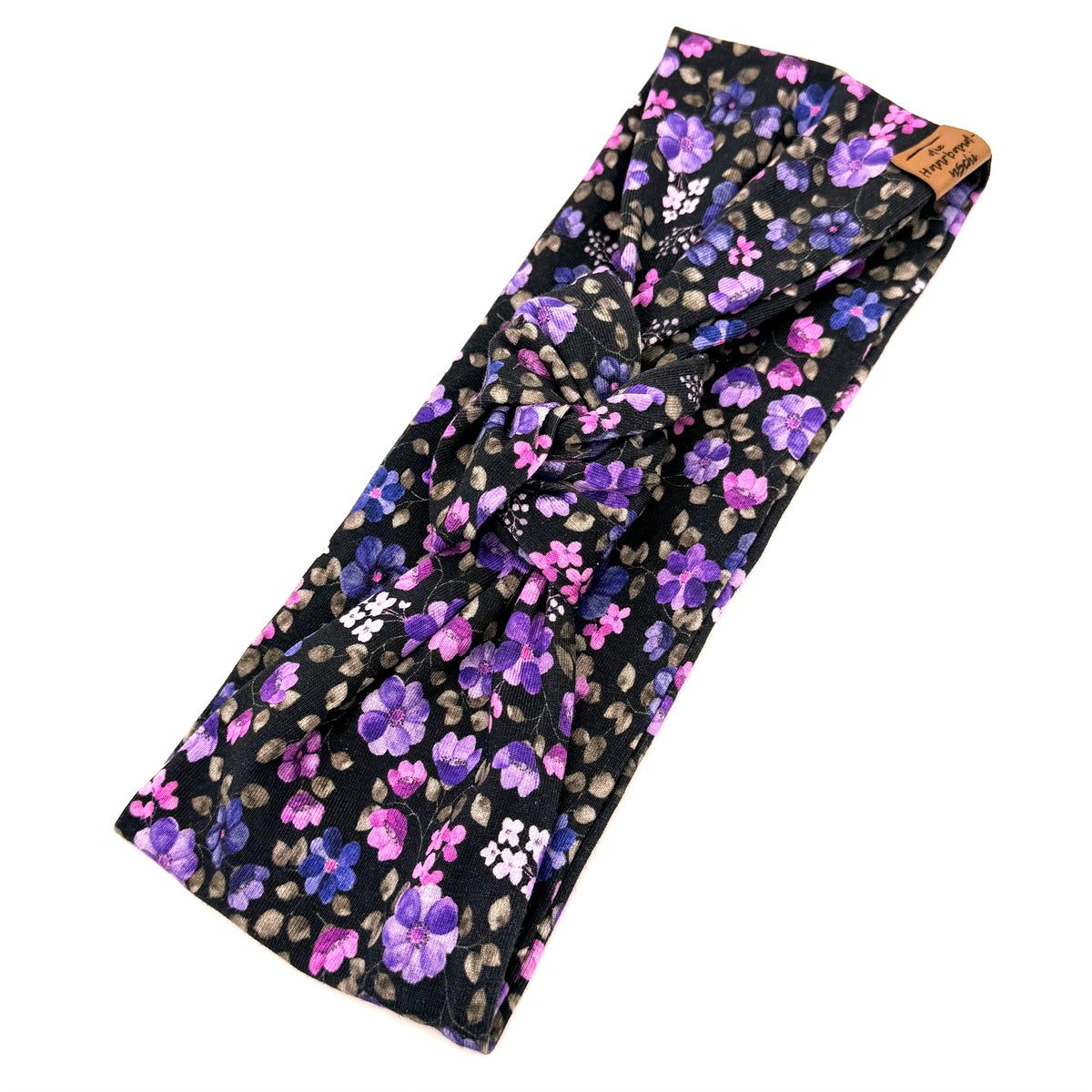 Haarband Knoten - Blumenkranz Lila Schwarz