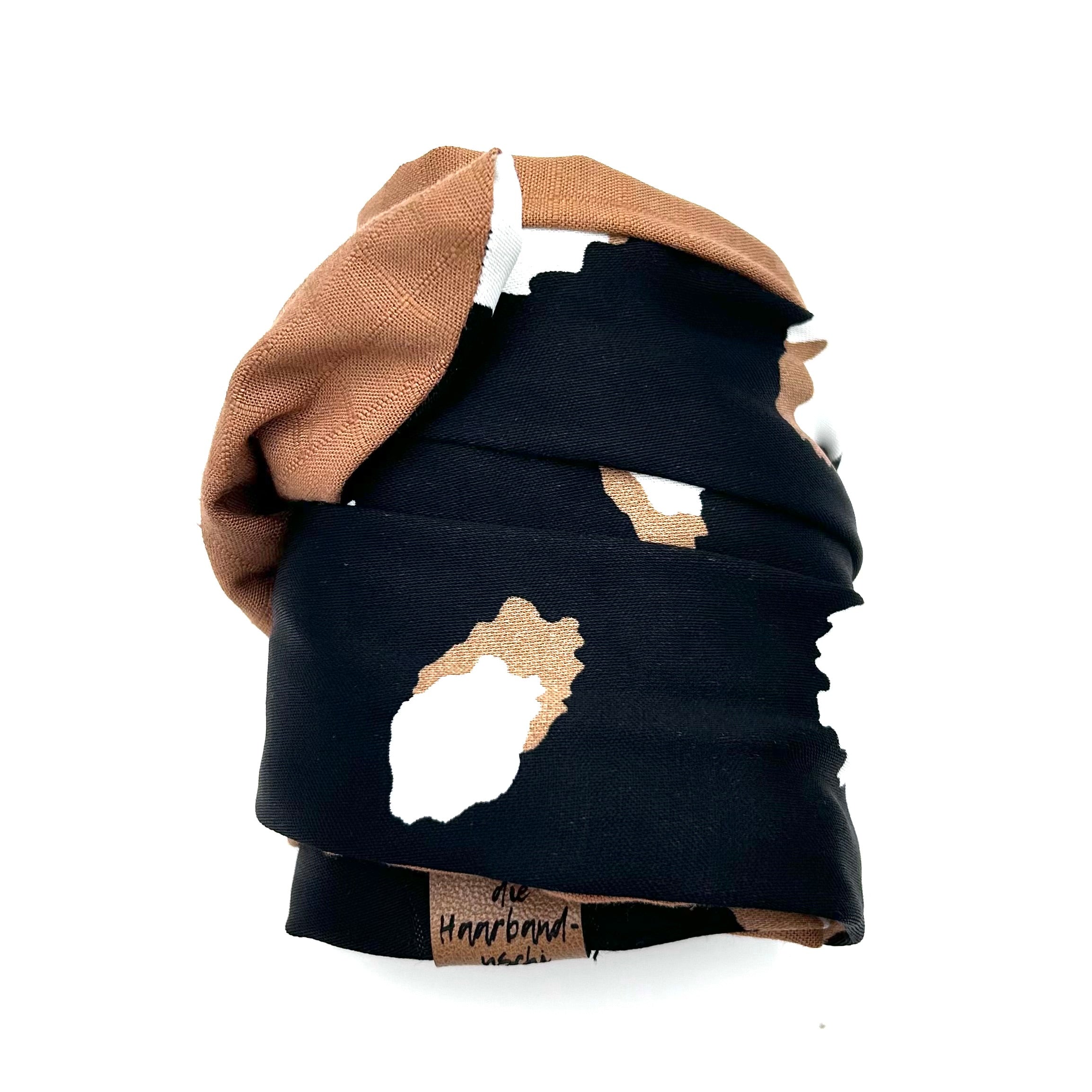 Drahthaarband 2 Seiten - Tupfen braun