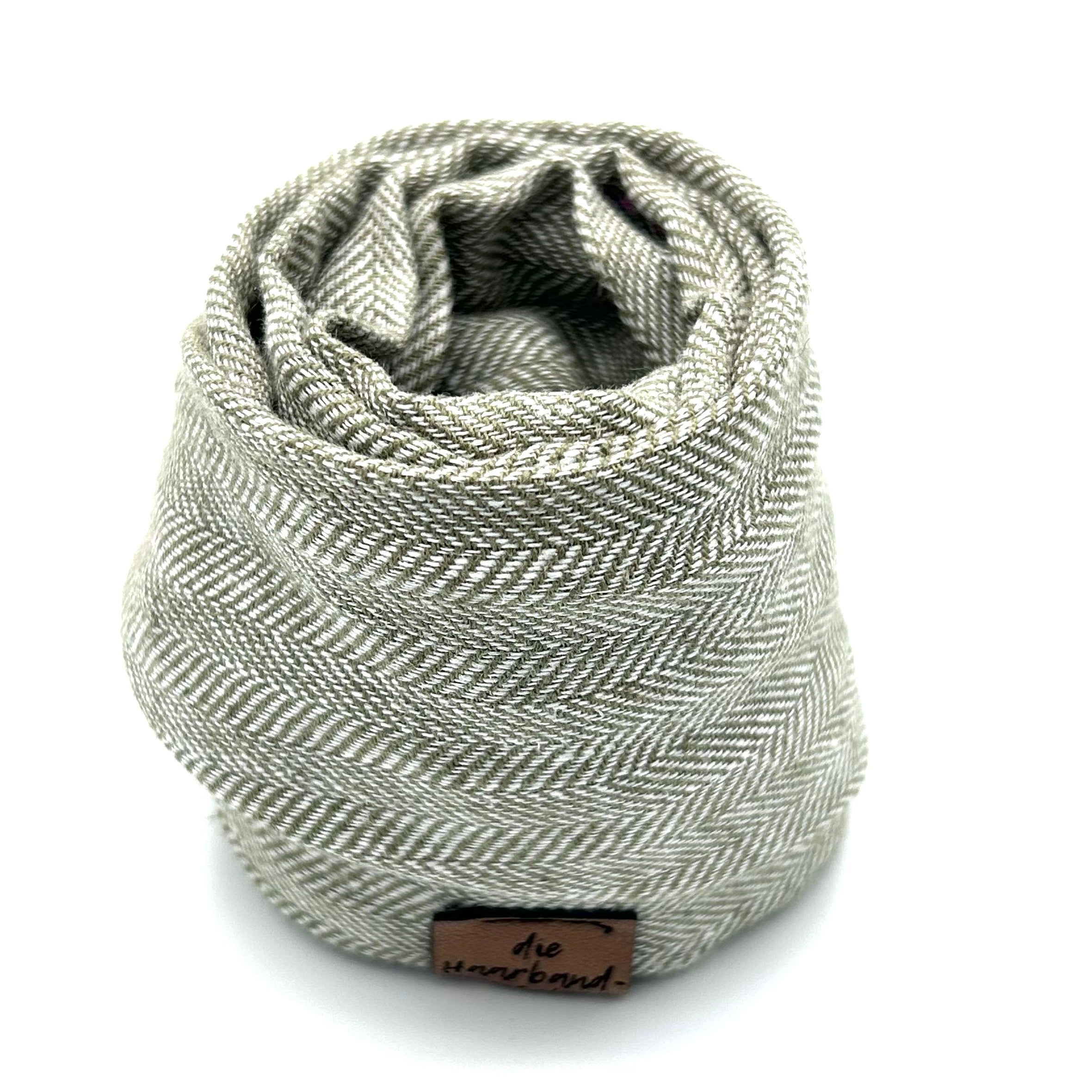 Drahthaarband schmal - Fischgräten Grün