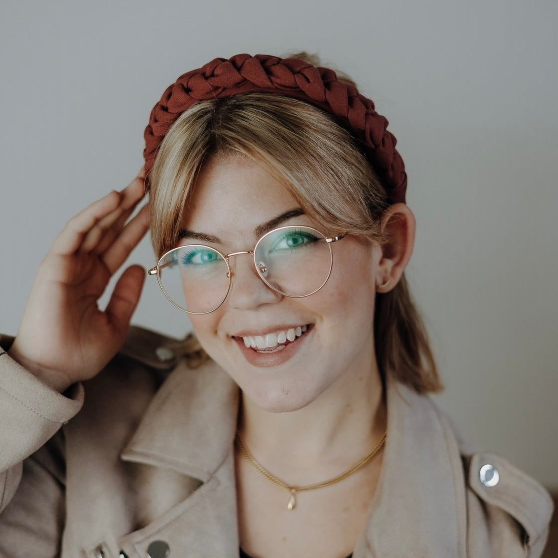 Luise - Haarreif geflochten terra