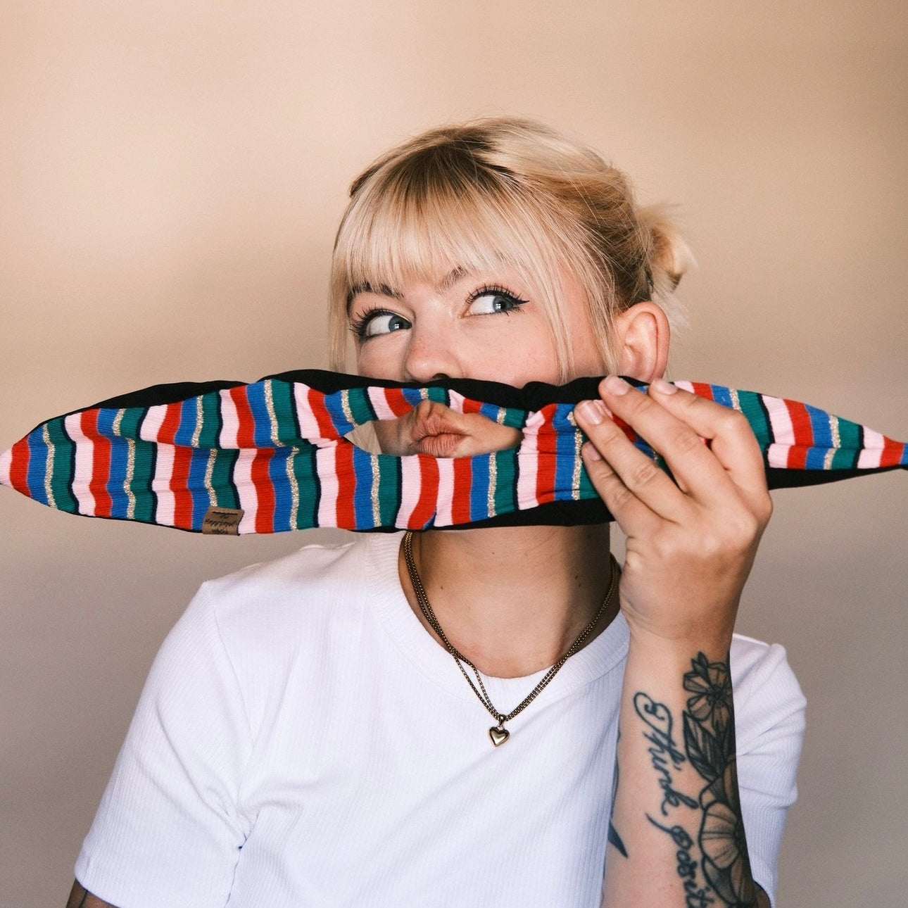 Dutti gestreift Bunt/Glitzer