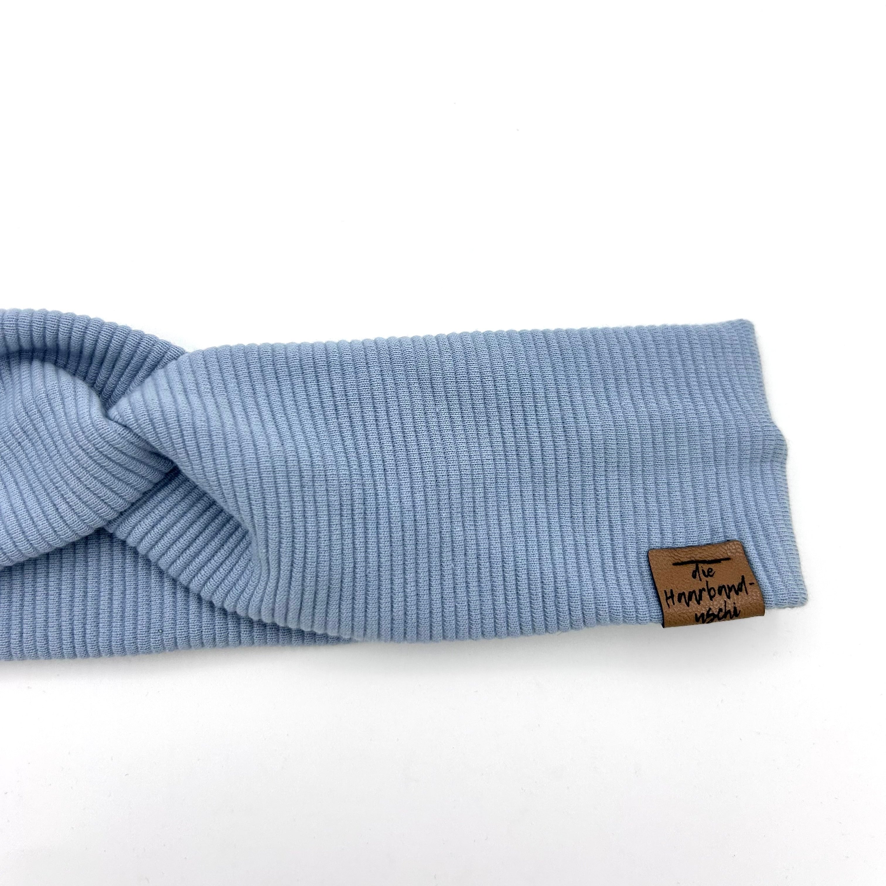 Basic Haarband - Soft Rib Blaugrau