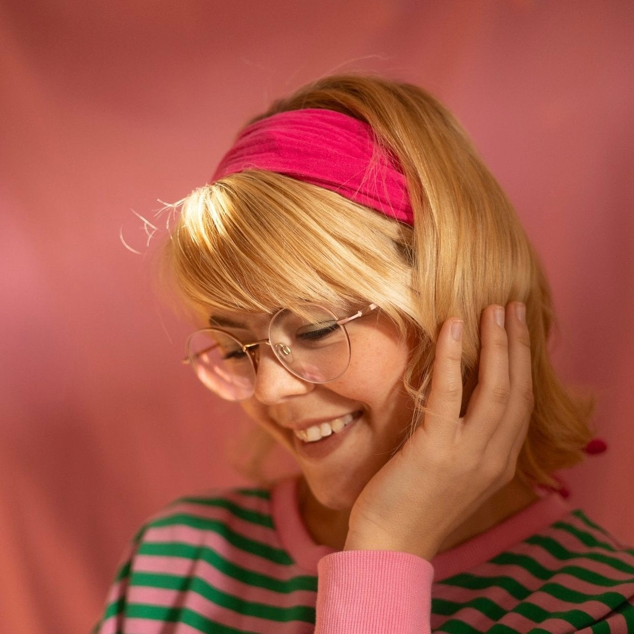 Drahthaarband - Musselin pink