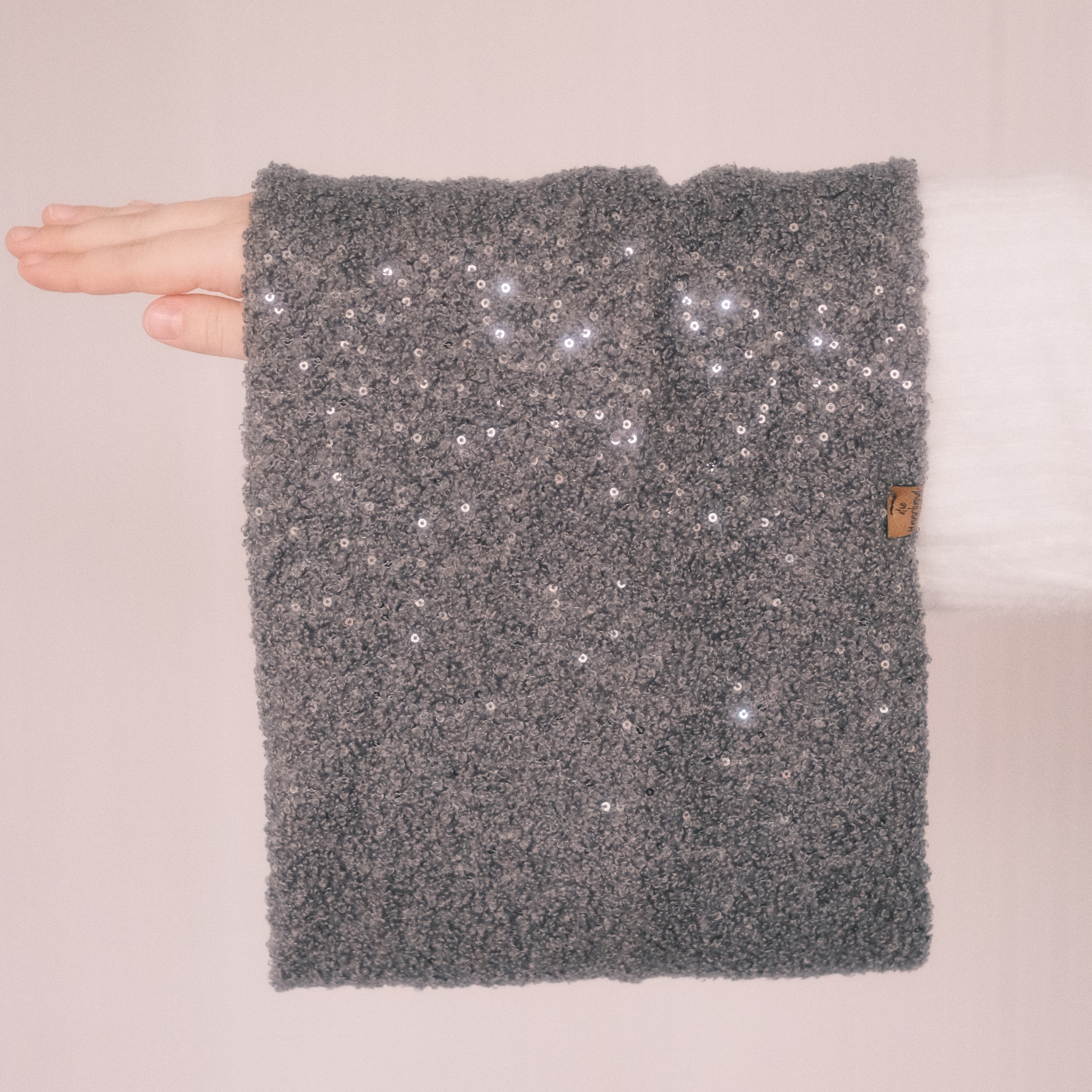 Loop - Teddy Pailletten Grau