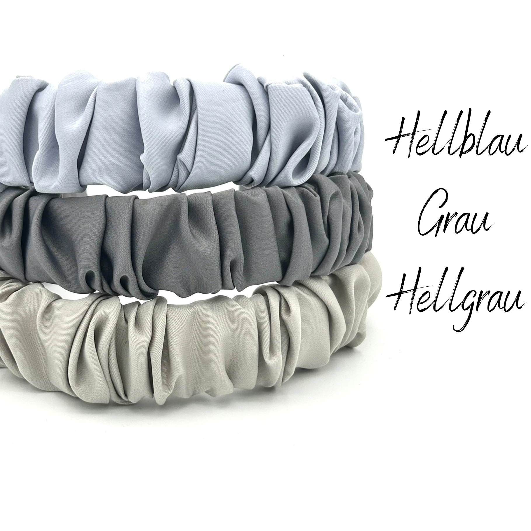 Ronja - Wedding Hellgrau - Haarreif gerafft
