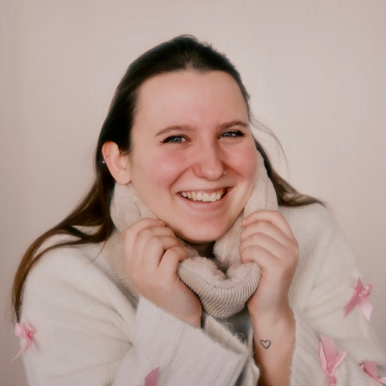 Loop - Cord gefüttert Creme