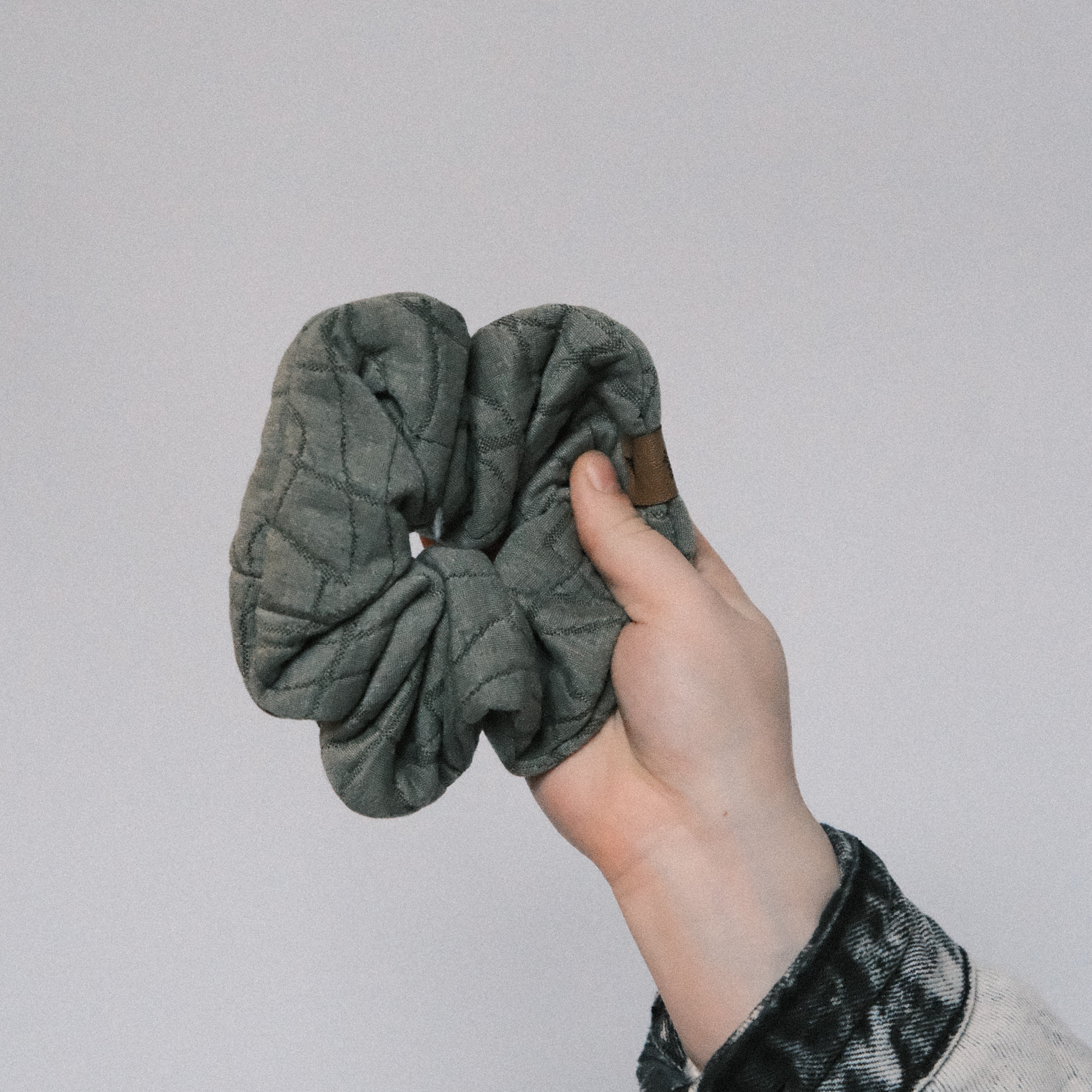 Scrunchie - Muster Khaki