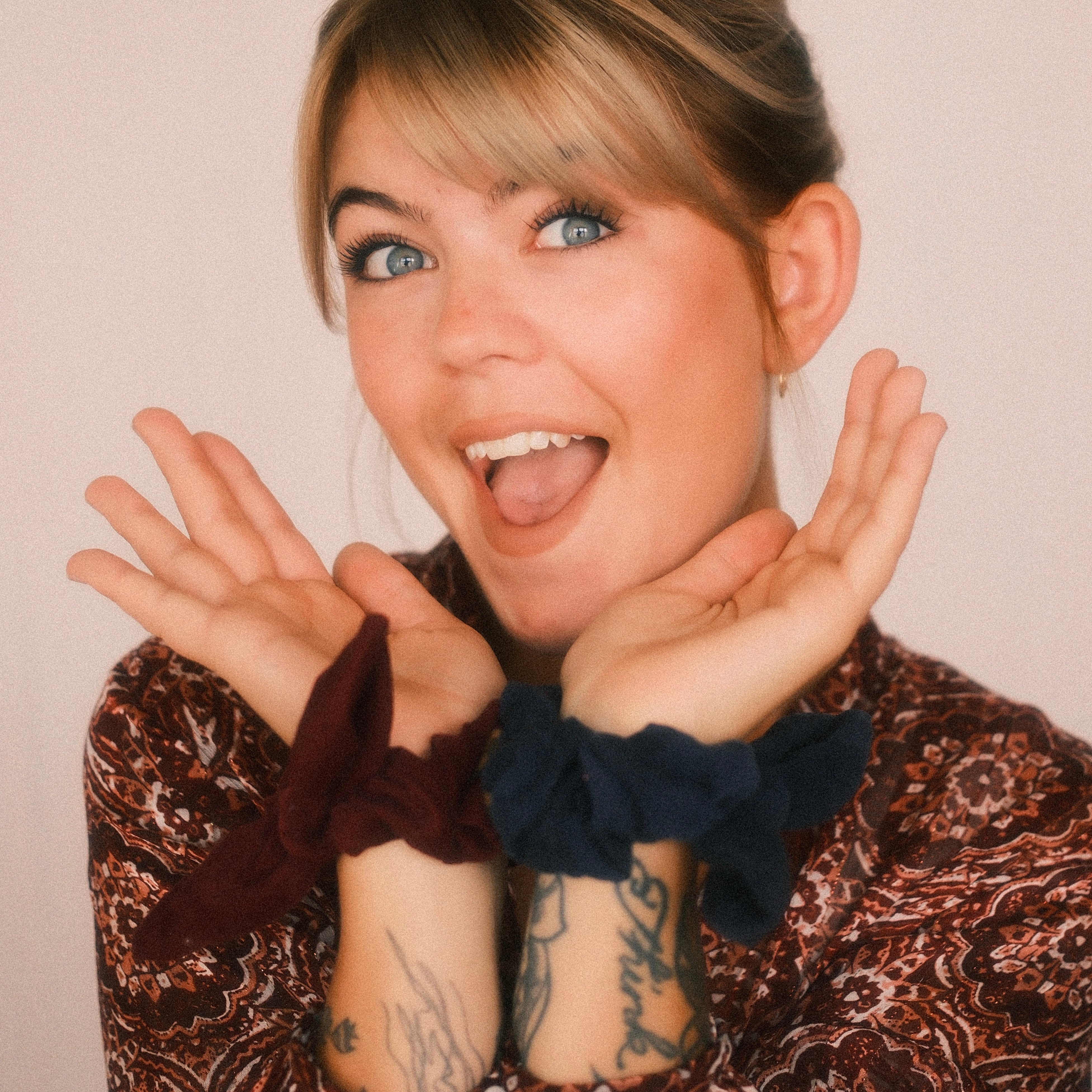 Scrunchie - Feincord Dunkelblau