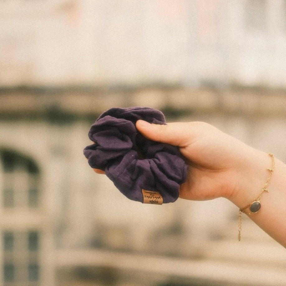Scrunchie Musselin lila