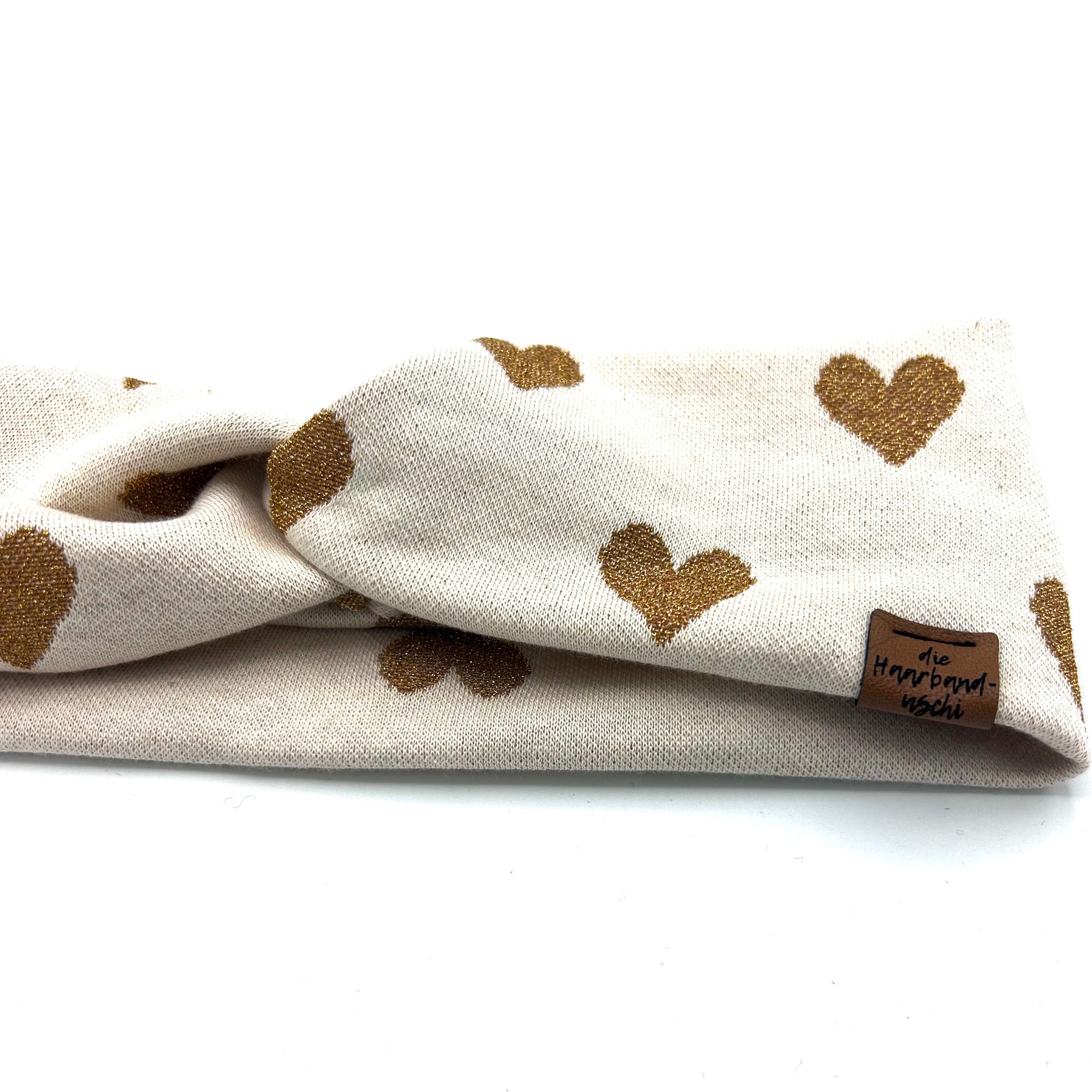 Basic Haarband - Herzi Gold