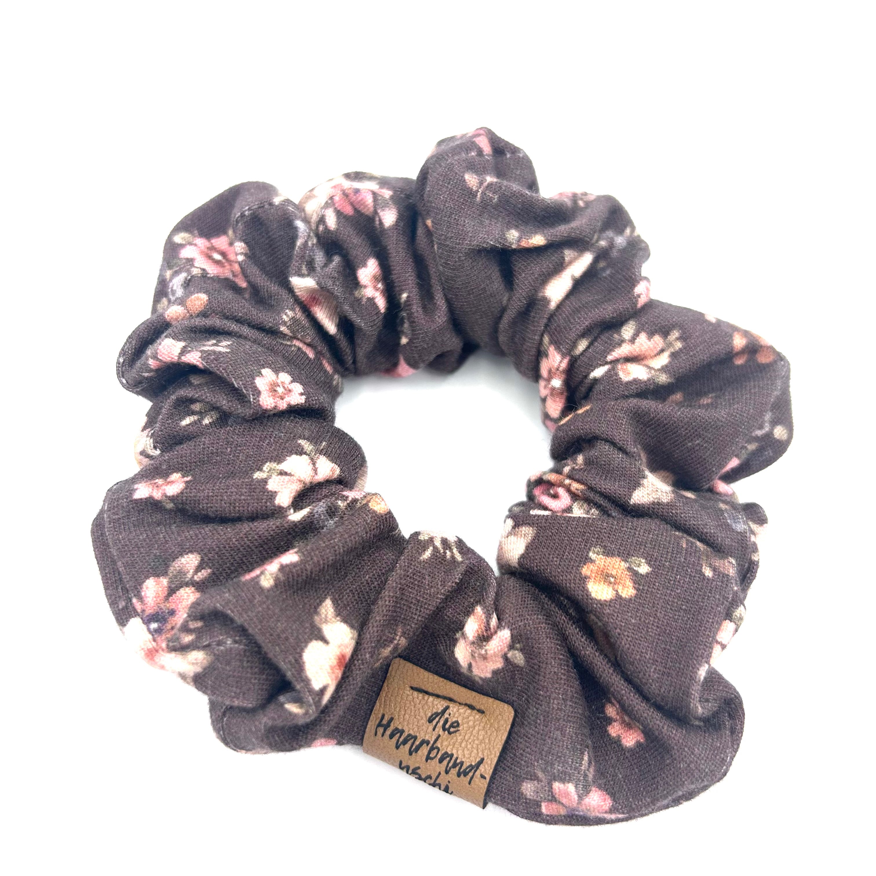 Scrunchie - Cottage Flower Mokka