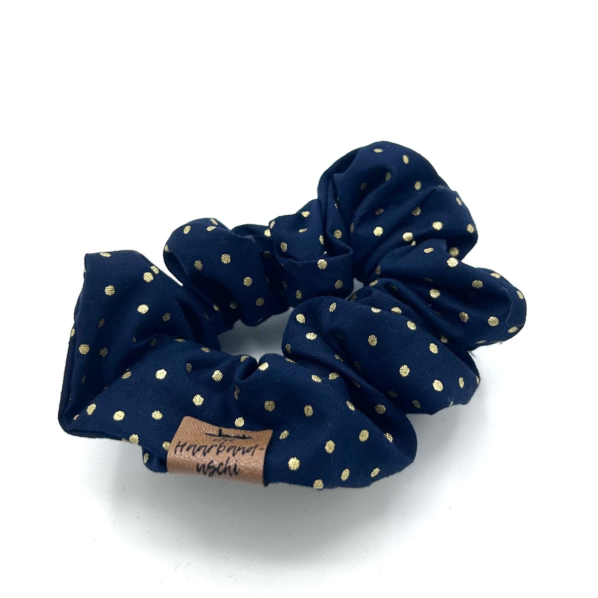 Scrunchie - Dots Dunkelblau
