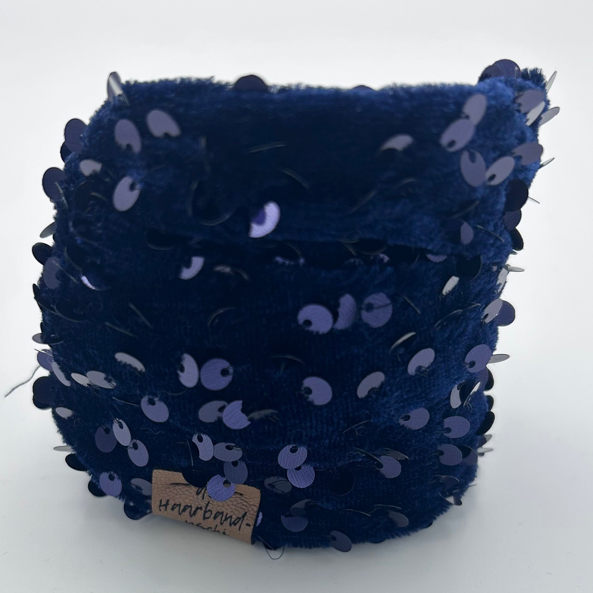 Drahthaarband - Pailletten Dunkelblau