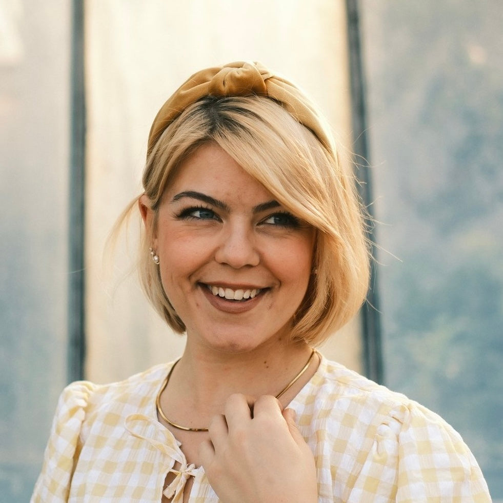 Elli - sonnengelb Haarreif Knoten