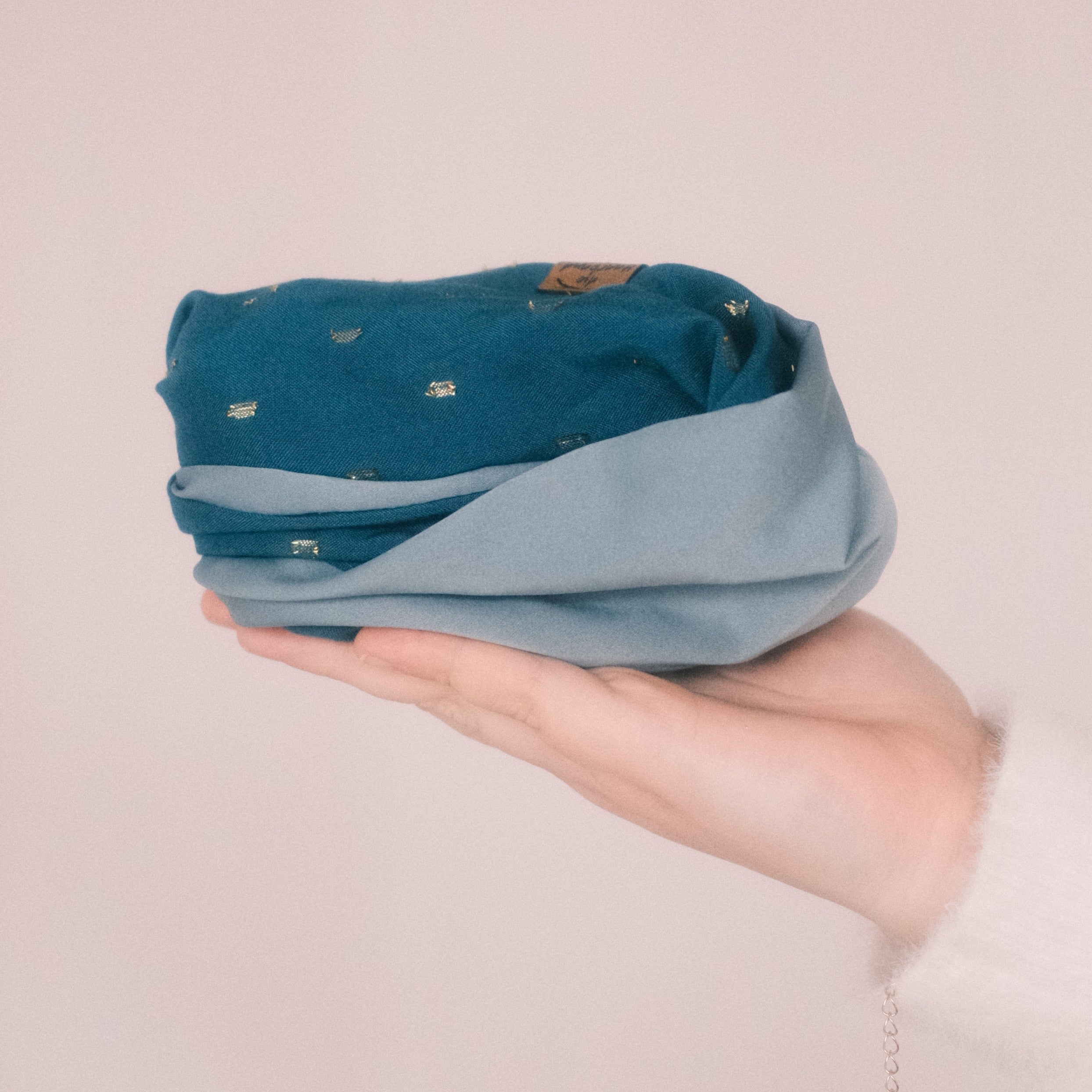 Drahthaarband 2 Seiten - Sparkle Petrol