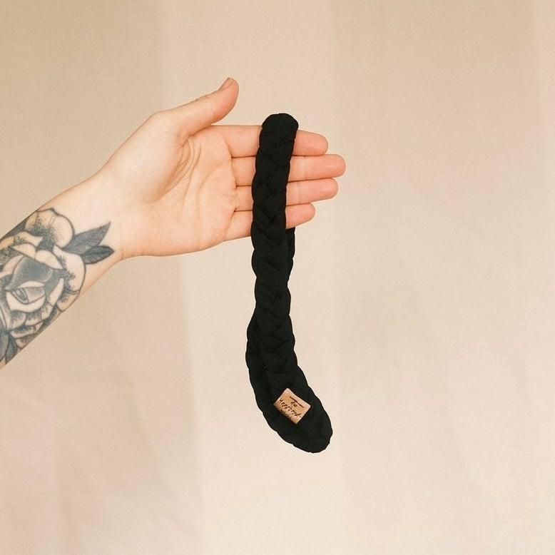 Haarband geflochten schwarz